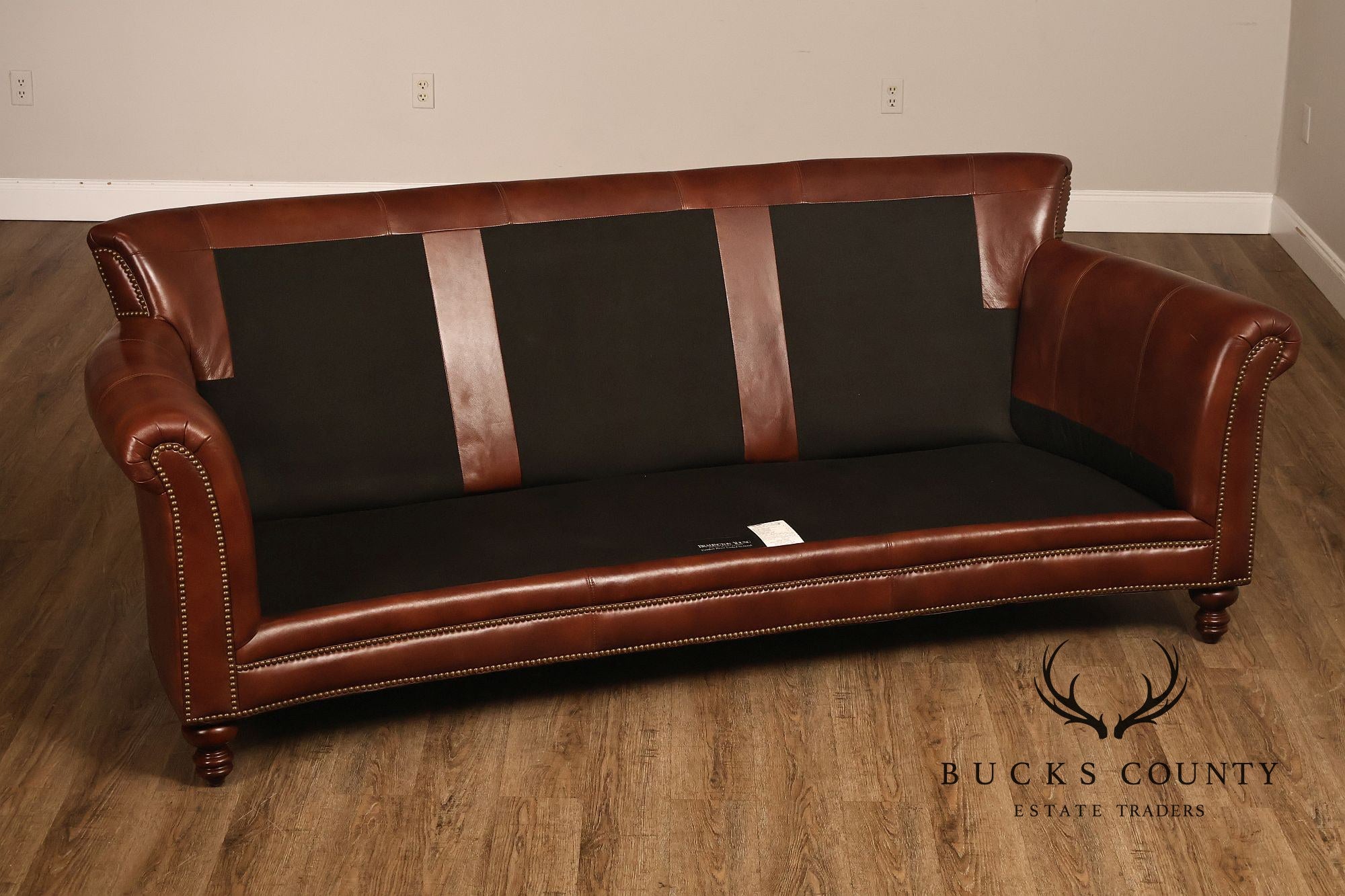 Bradington Young Richardson Stationary Leather Sofa