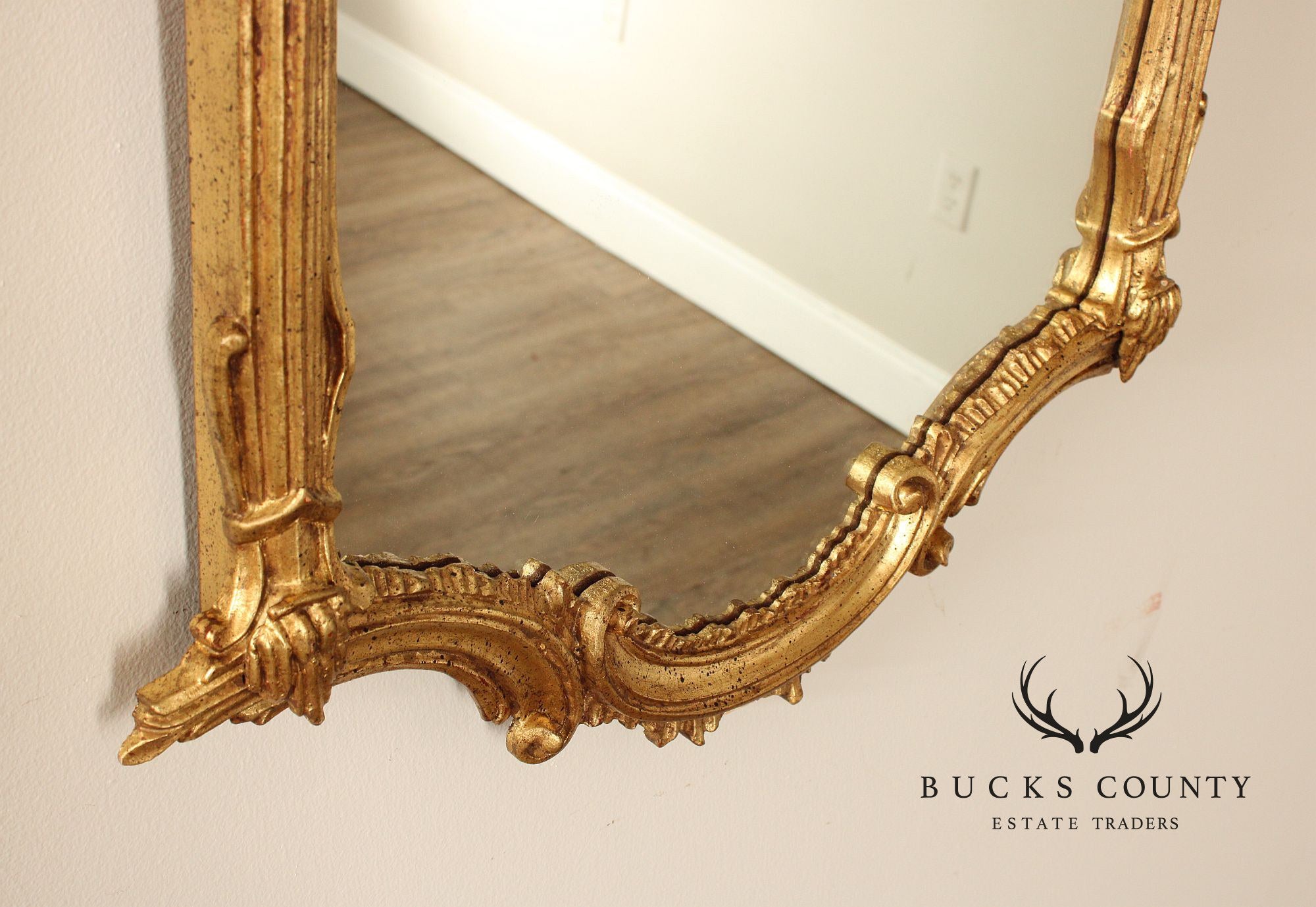 LaBarge Italian Pair of Carved Giltwood Wall Mirrors