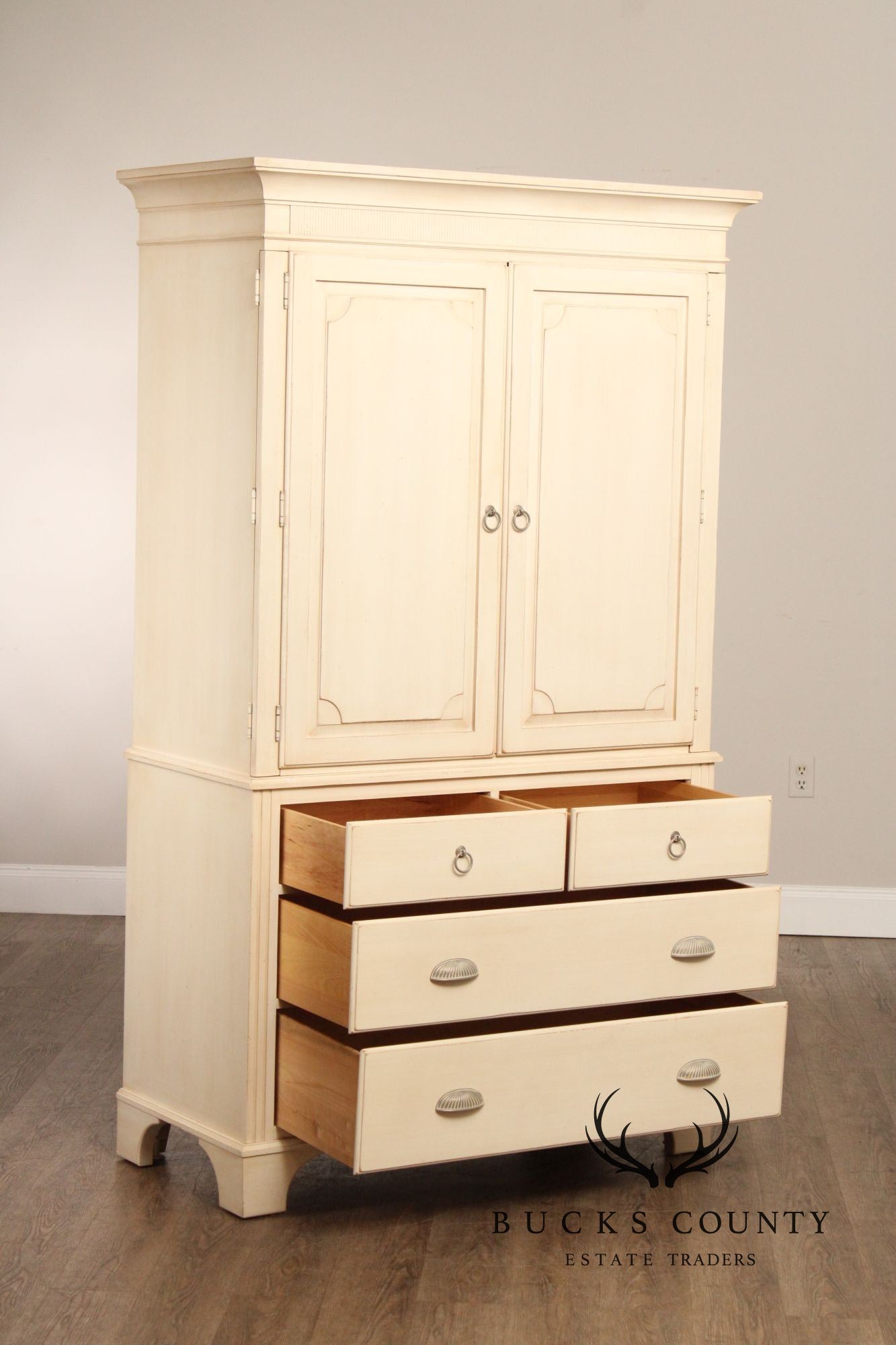 Ethan Allen Swedish Home Collection Painted Armoire Cabinet