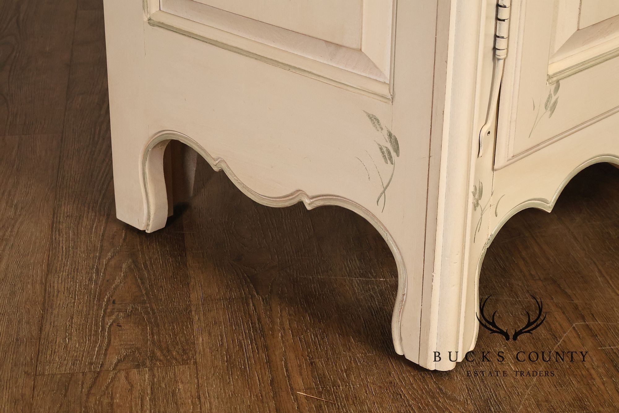 Ethan Allen Country French Painted Armoire Cabinet