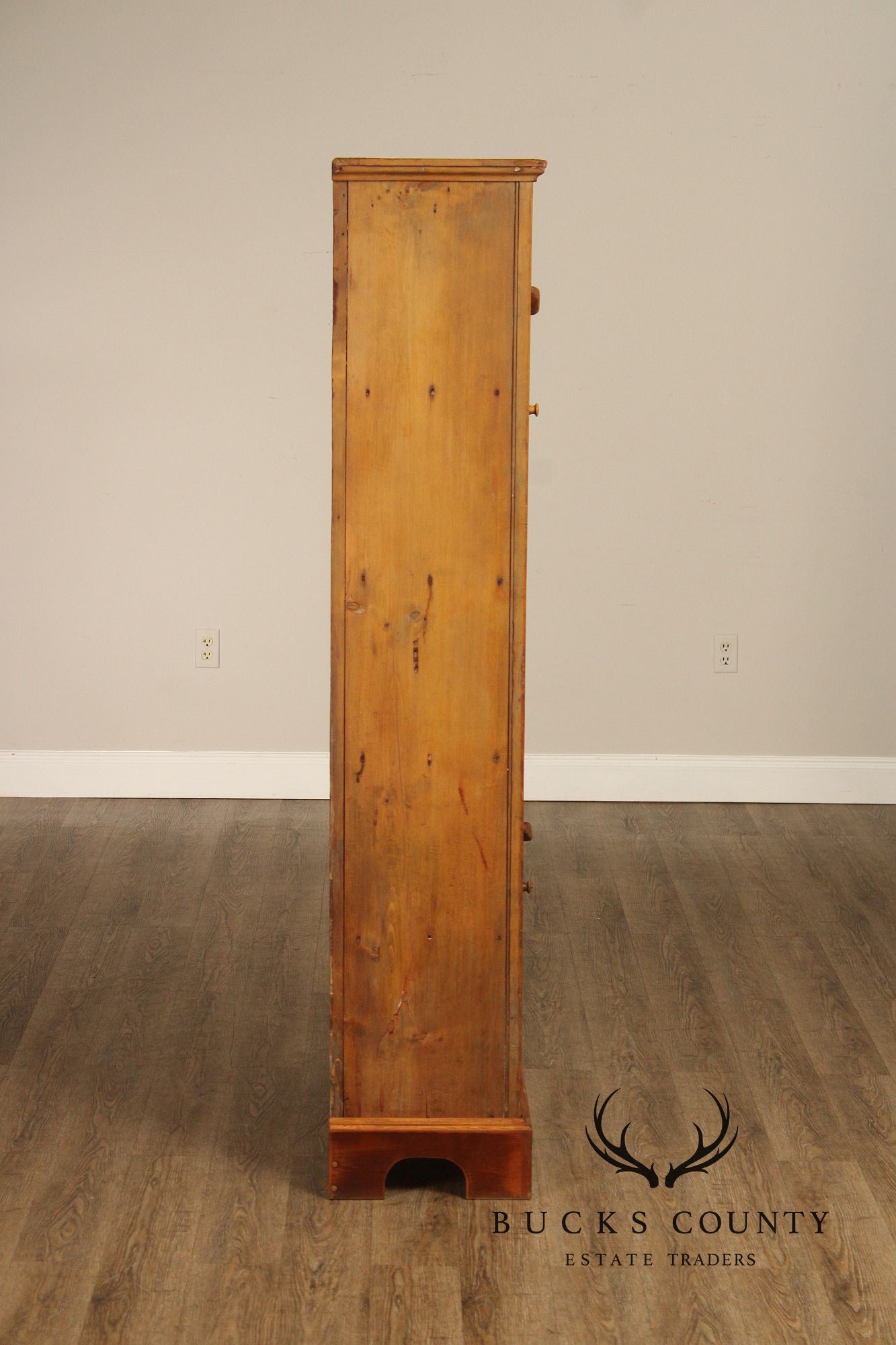 Antique American Primitive Pine Pantry Cupboard