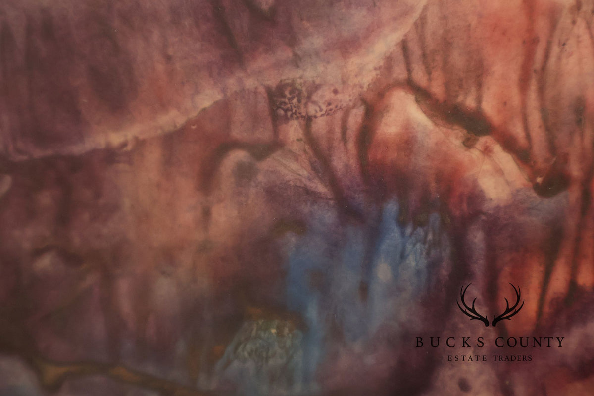 Suzanne Marinell Melted Wax Painting, 'Magenta Majesty'