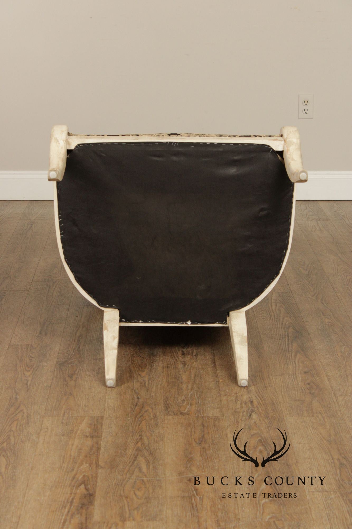 Regency Style Pair Of Painted Fauteuil Armchairs