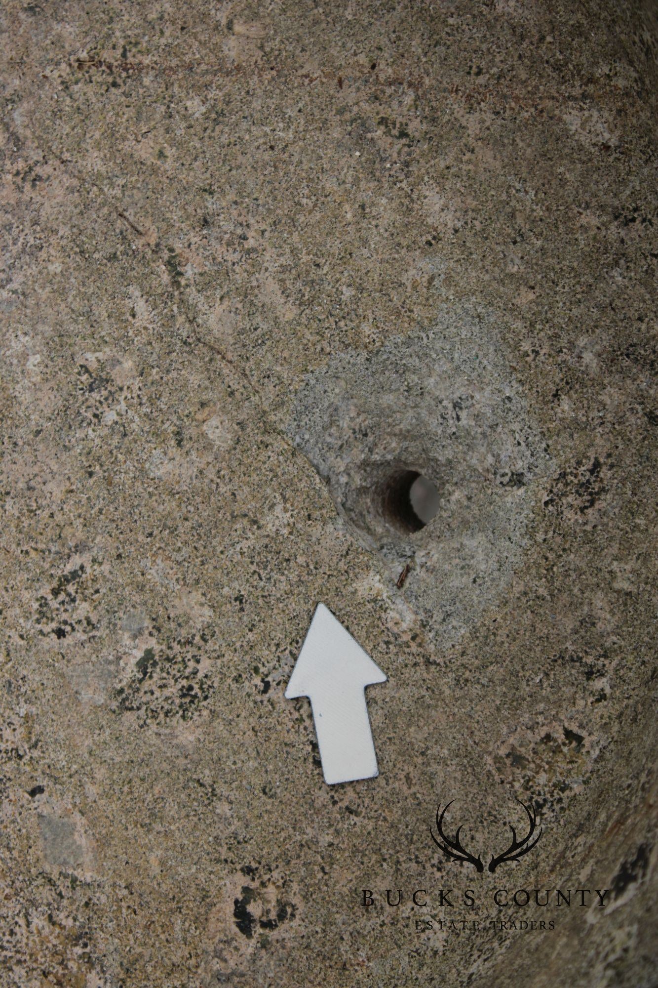 Cast Stone Vintage Pair Garden Urn Planters