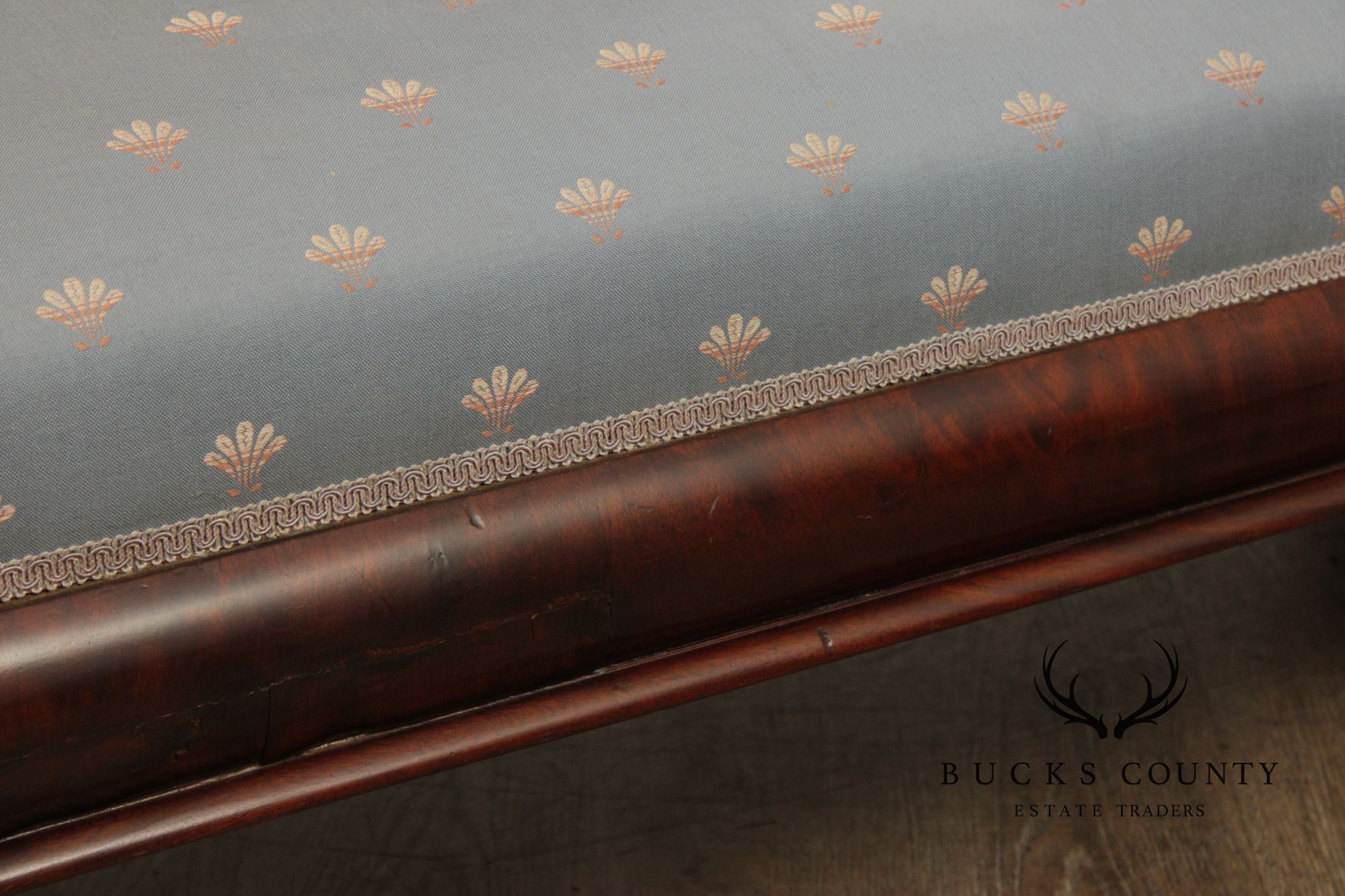 Antique American Empire Mahogany Sofa