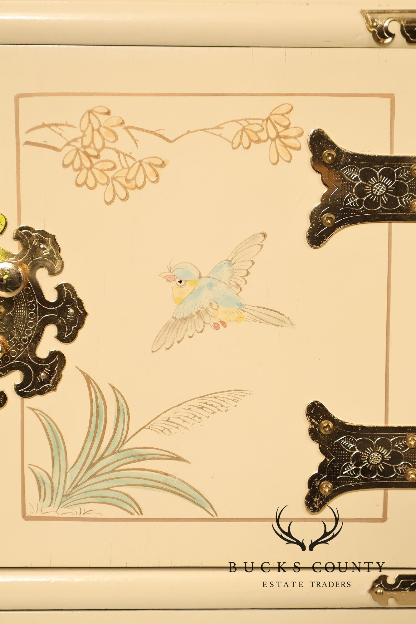 Painted Chinoiserie Style Jewelry Chest