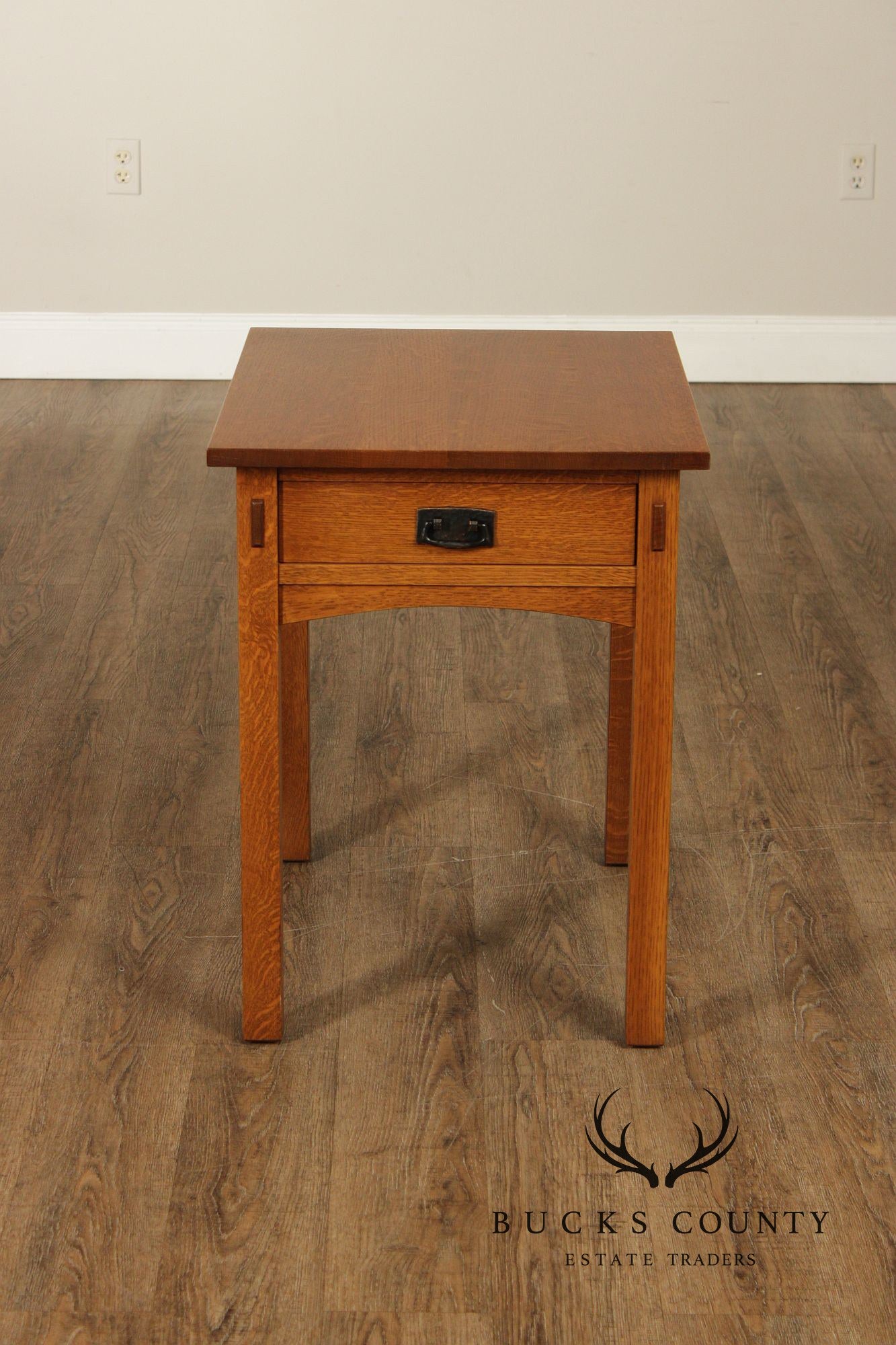 Stickley Mission Collection Oak Single Drawer End Table