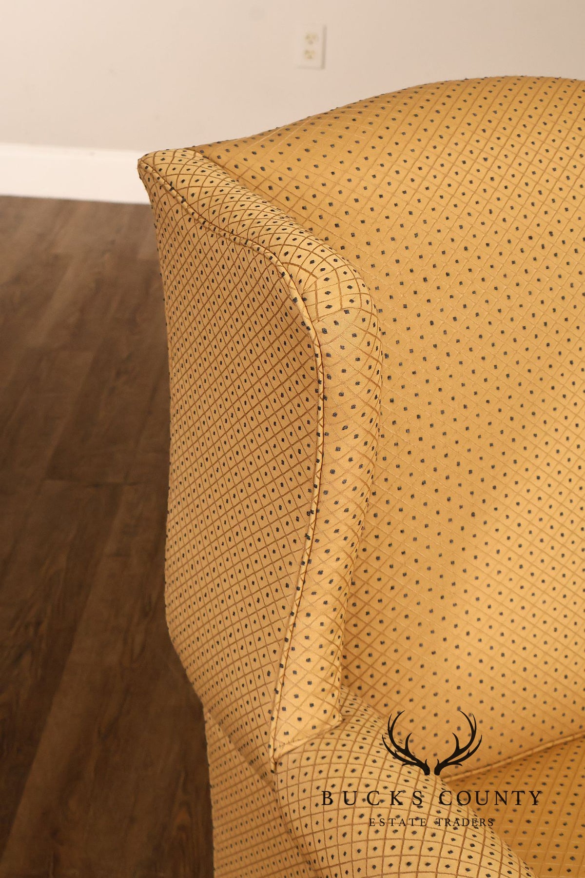 Ethan Allen Traditional Upholstered Wingback Armchair