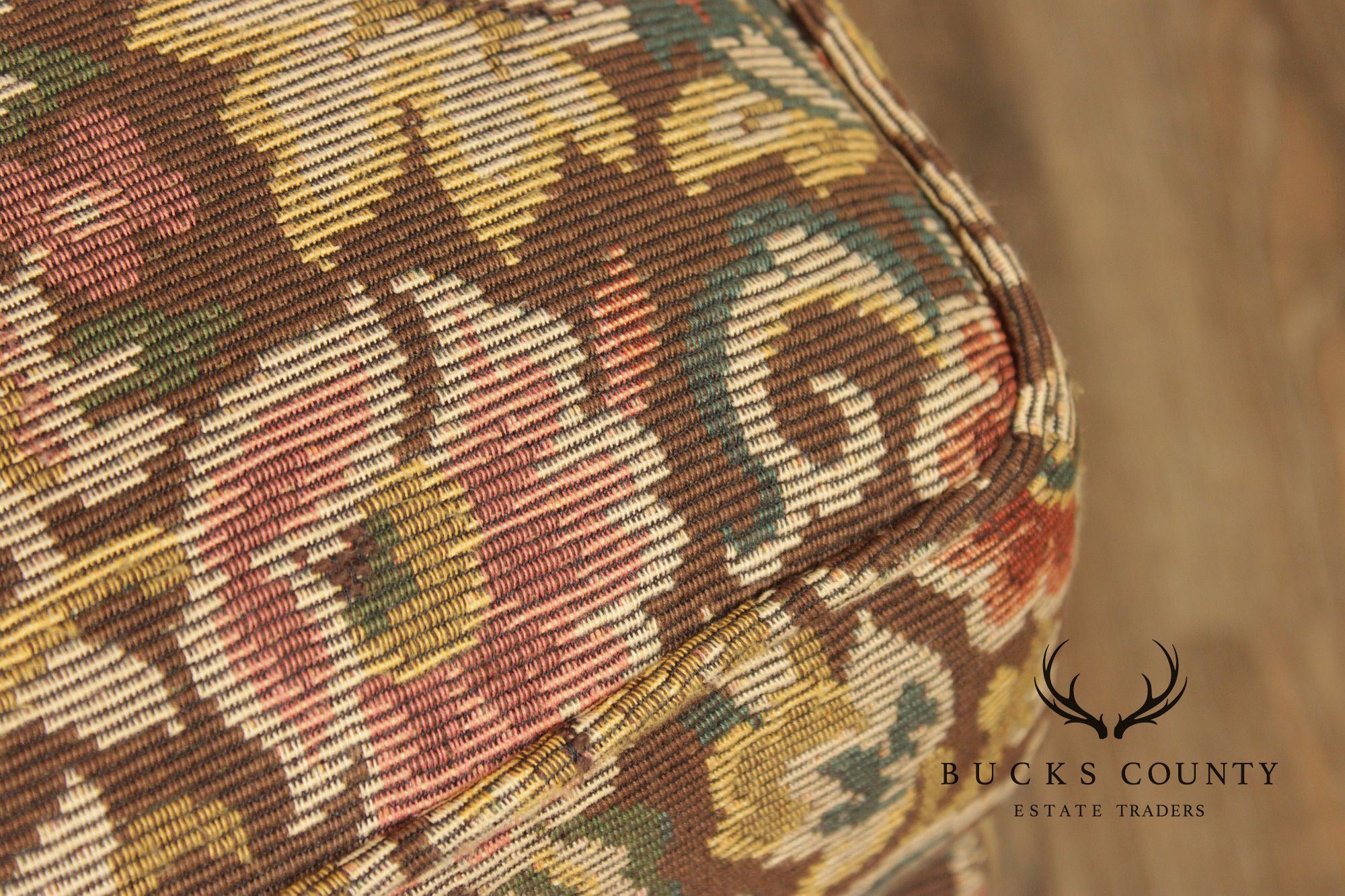 TRS Furniture Traditional Floral Upholstered Club Chair And Ottoman