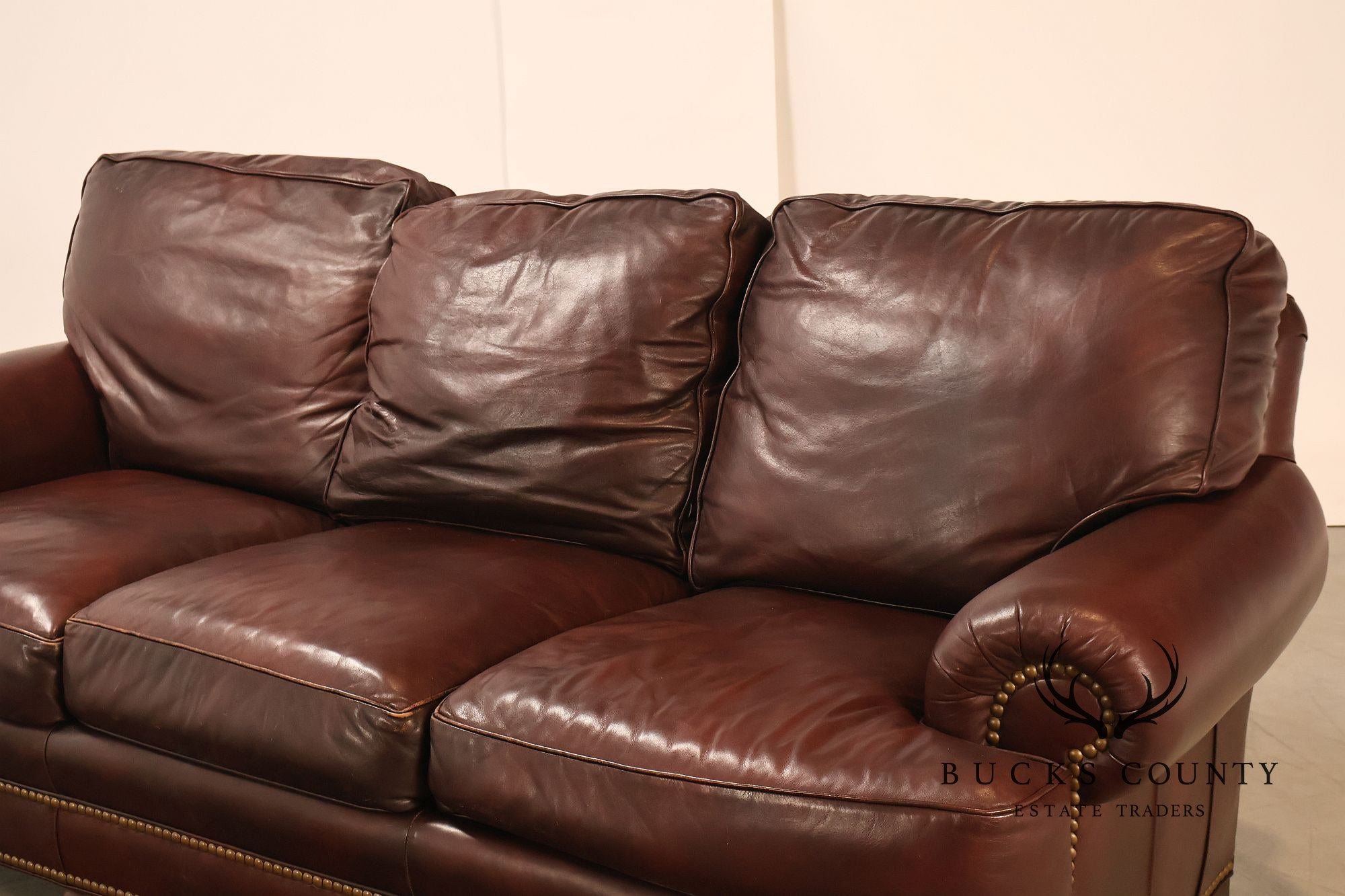Hancock & Moore Traditional Leather Sofa
