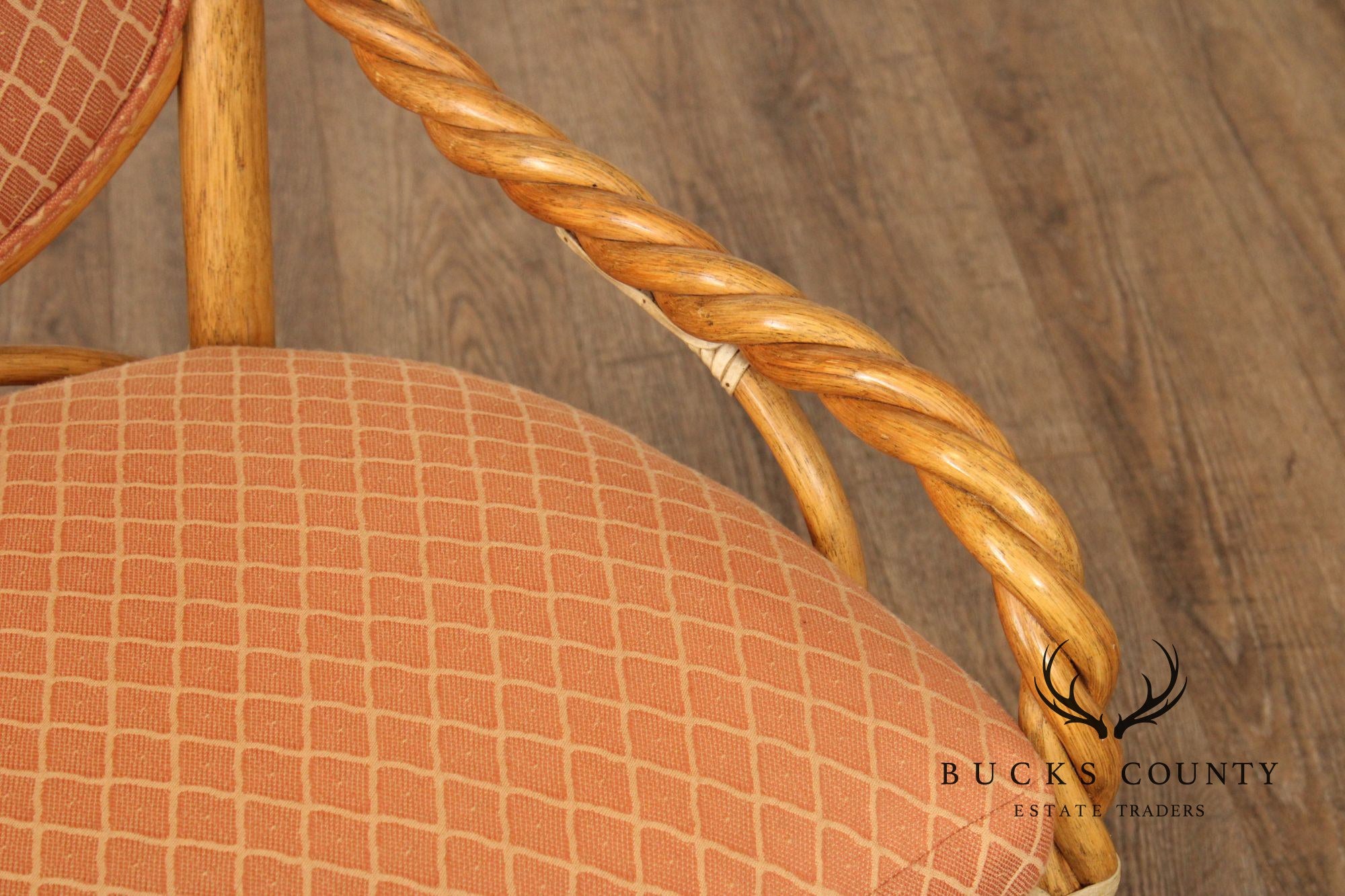 McGuire Set of Four Rattan Armchairs