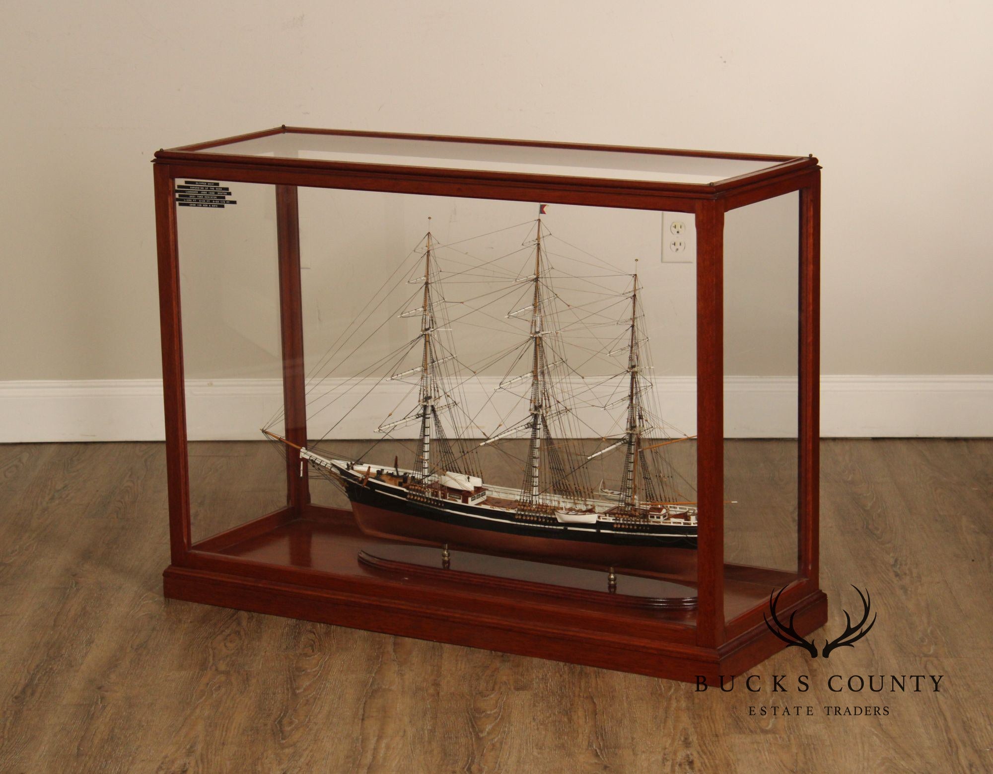 Model Ship 'Sovereign of the Seas' In Display Case