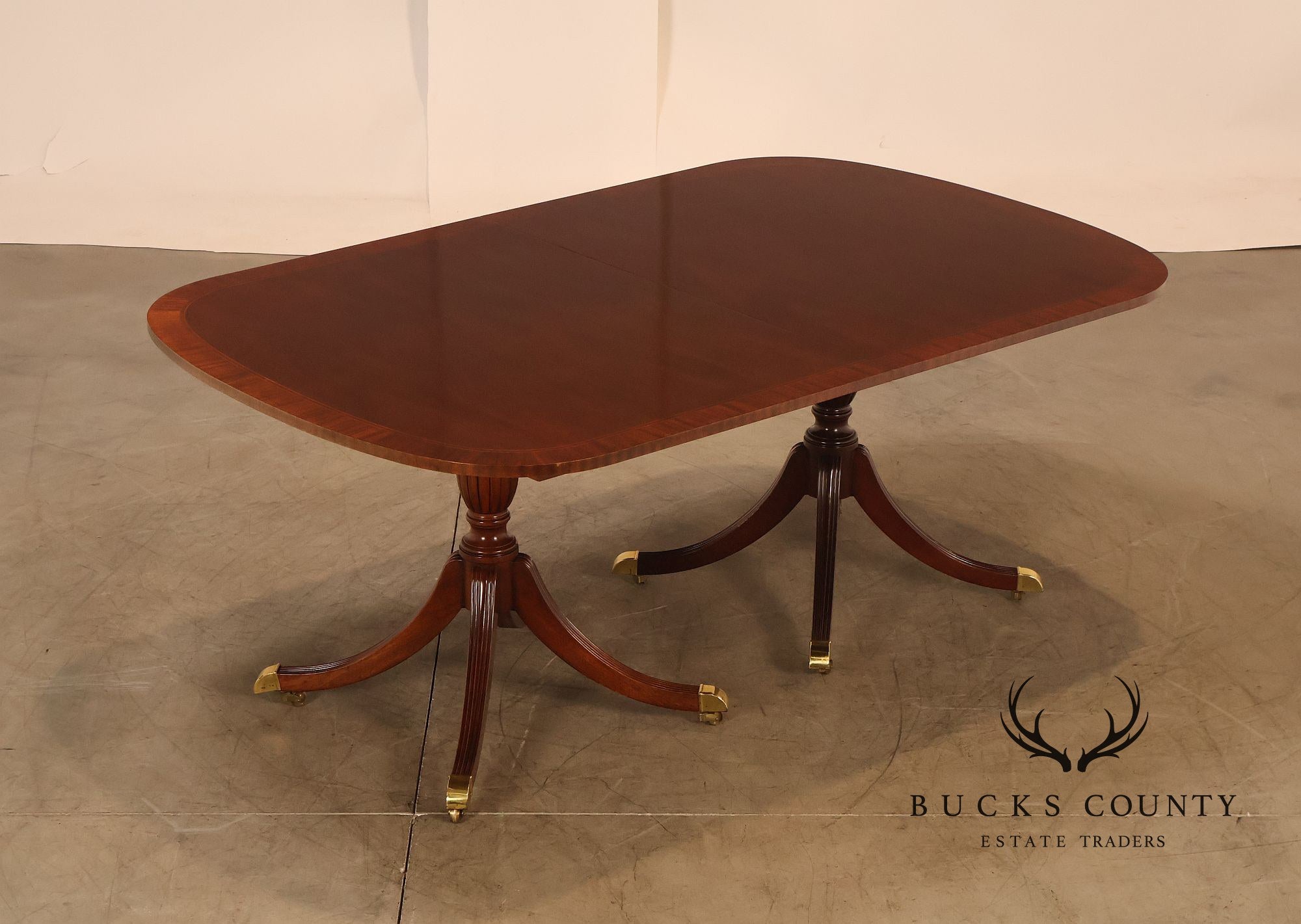 Councill Craftsmen Double Pedestal Mahogany Dining Table