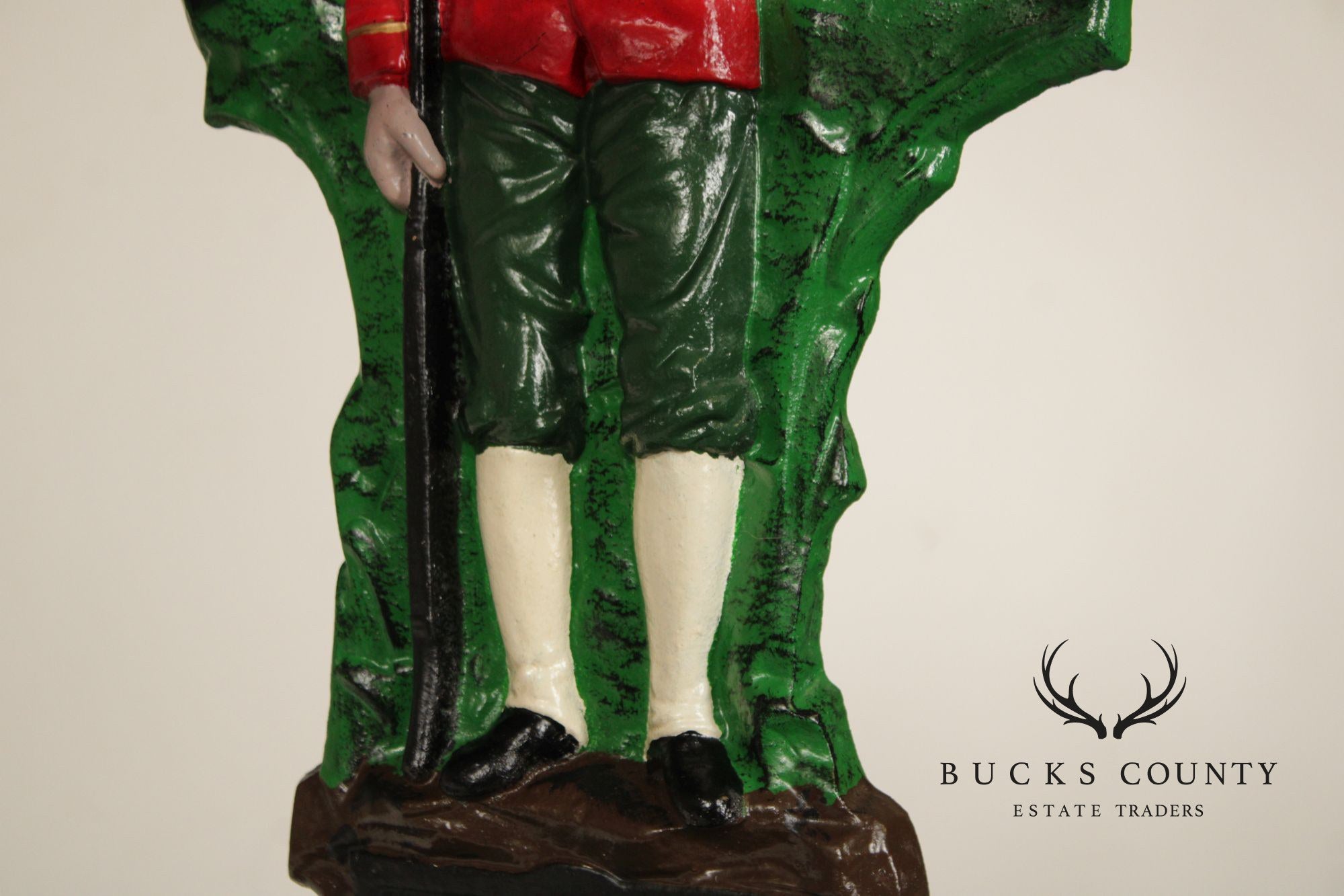 Vintage 'The Man in Khaki' Cast Iron Umbrella Stand