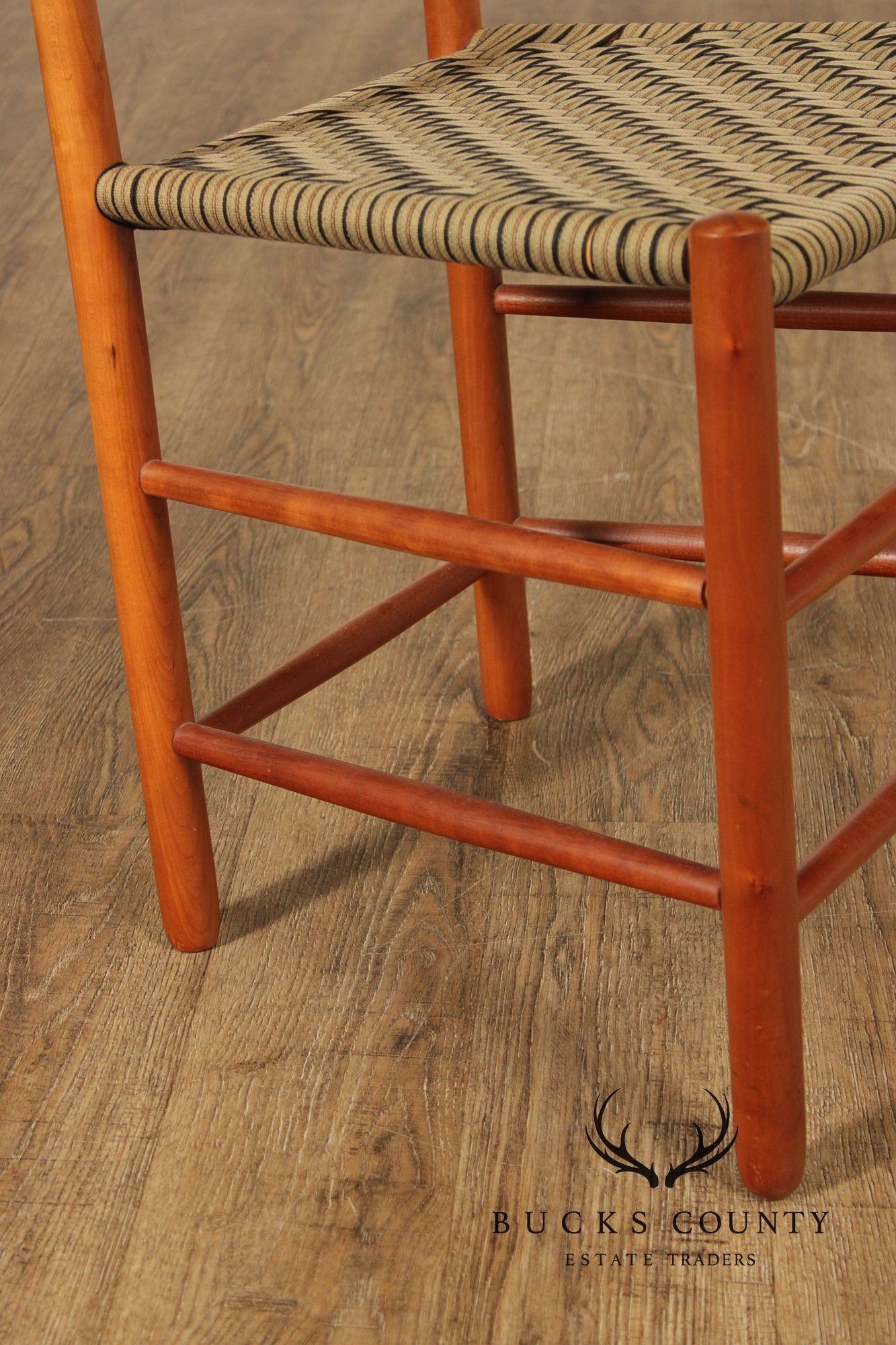 Ian Ingersoll Shaker Style Set of Eight Cherry Dining Chairs