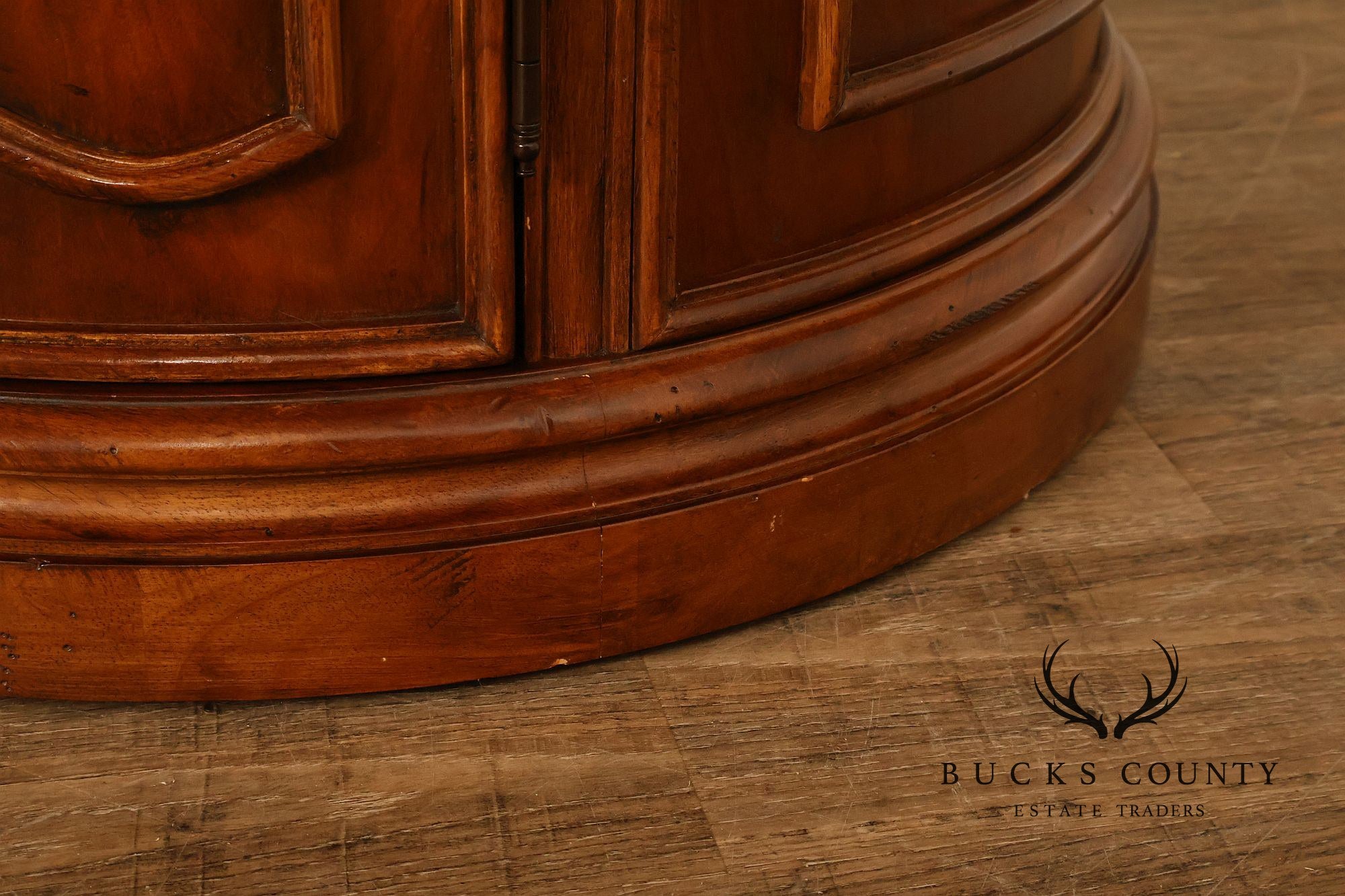 Bernhardt French Regency Style Marble Top Round Cabinet Drum Table