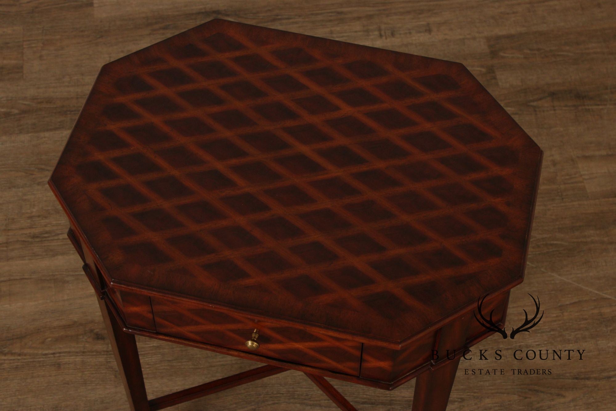 Maitland Smith One-Drawer Parquetry Side Table