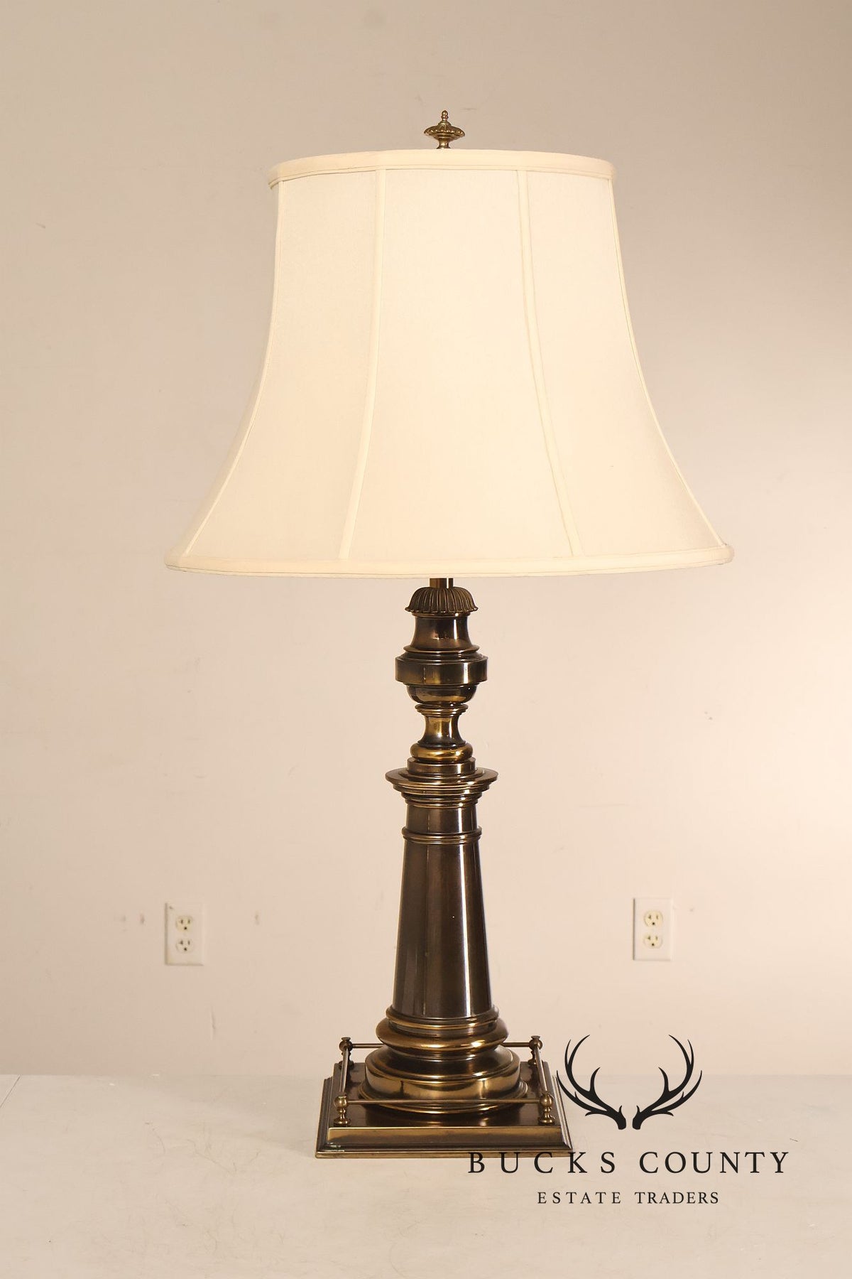 Stiffel Vintage Pair of Brass Baluster Table Lamps