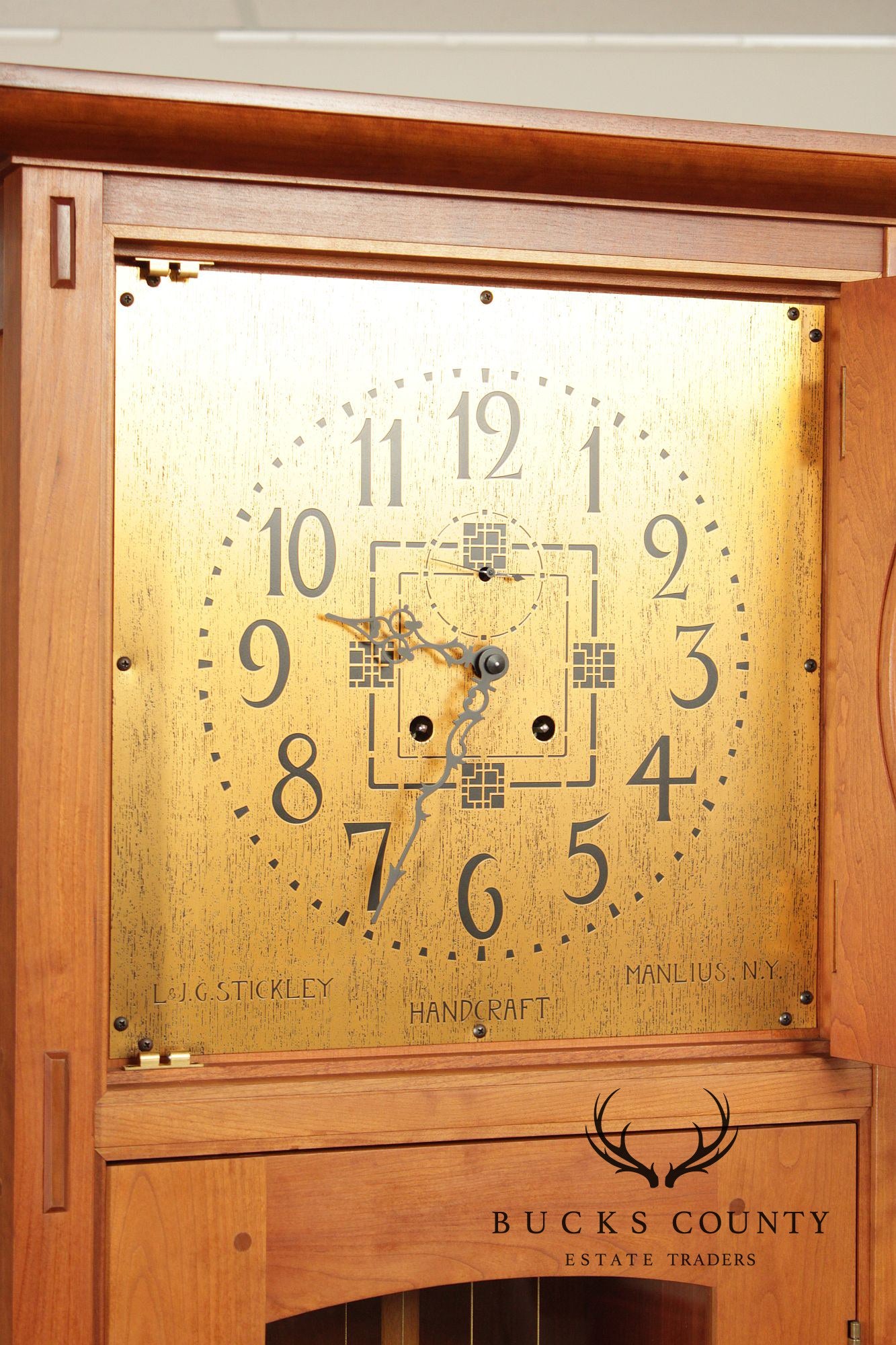 Stickley Mission Collection Cherry Tall Case Clock