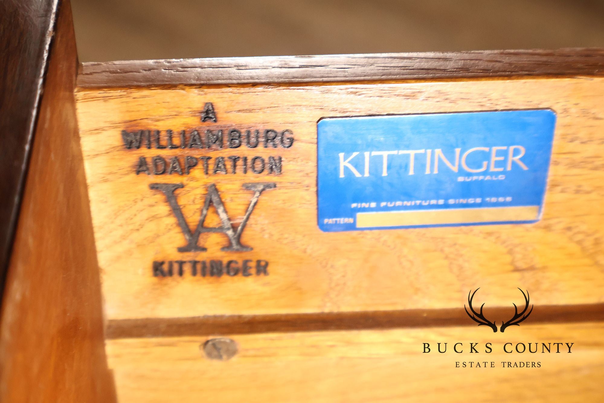 Kittinger Williamsburg Adaptation Mahogany Two Drawer Console Table