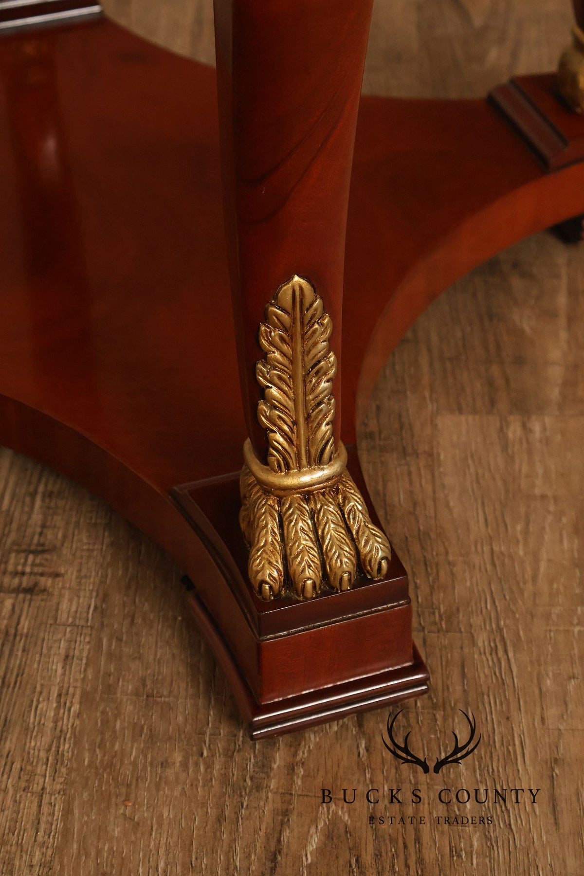 Kindel Empire Style Round Mahogany Occasional Table