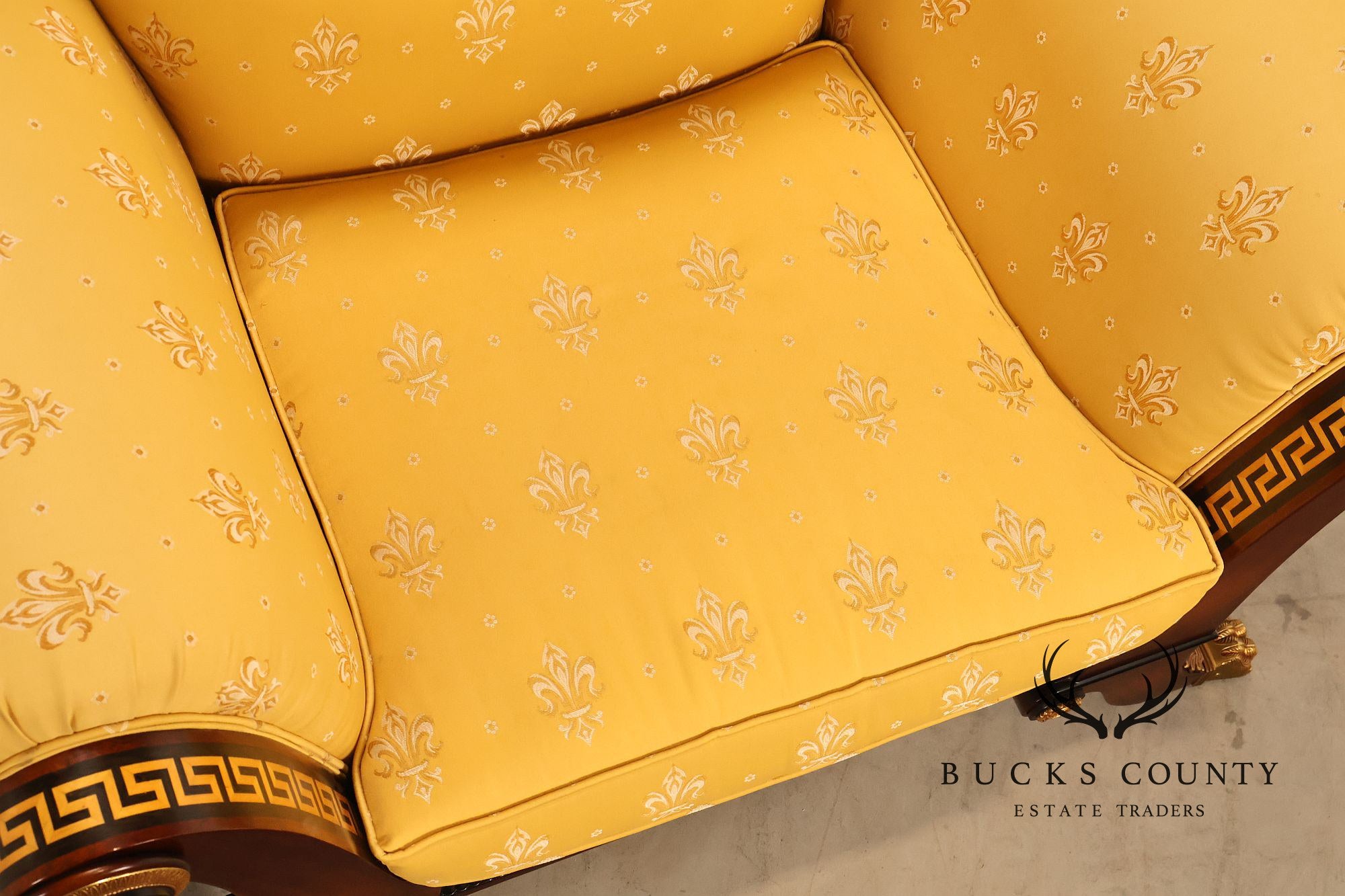 Empire Style Mahogany Armchair With Gilt Bronze Mounts