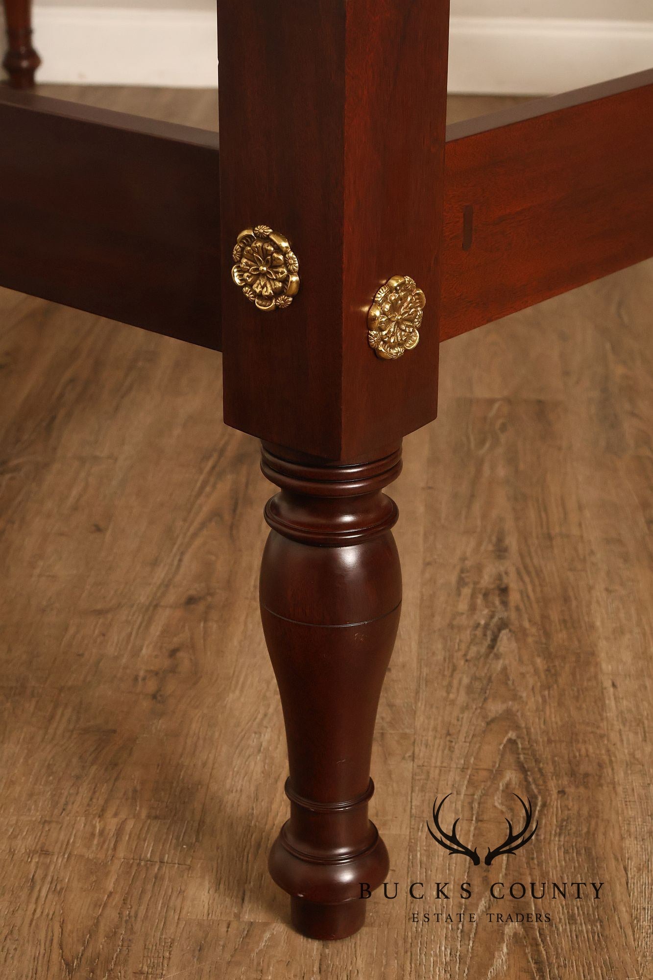 Henkel Harris Carved Mahogany Queen Poster Bed