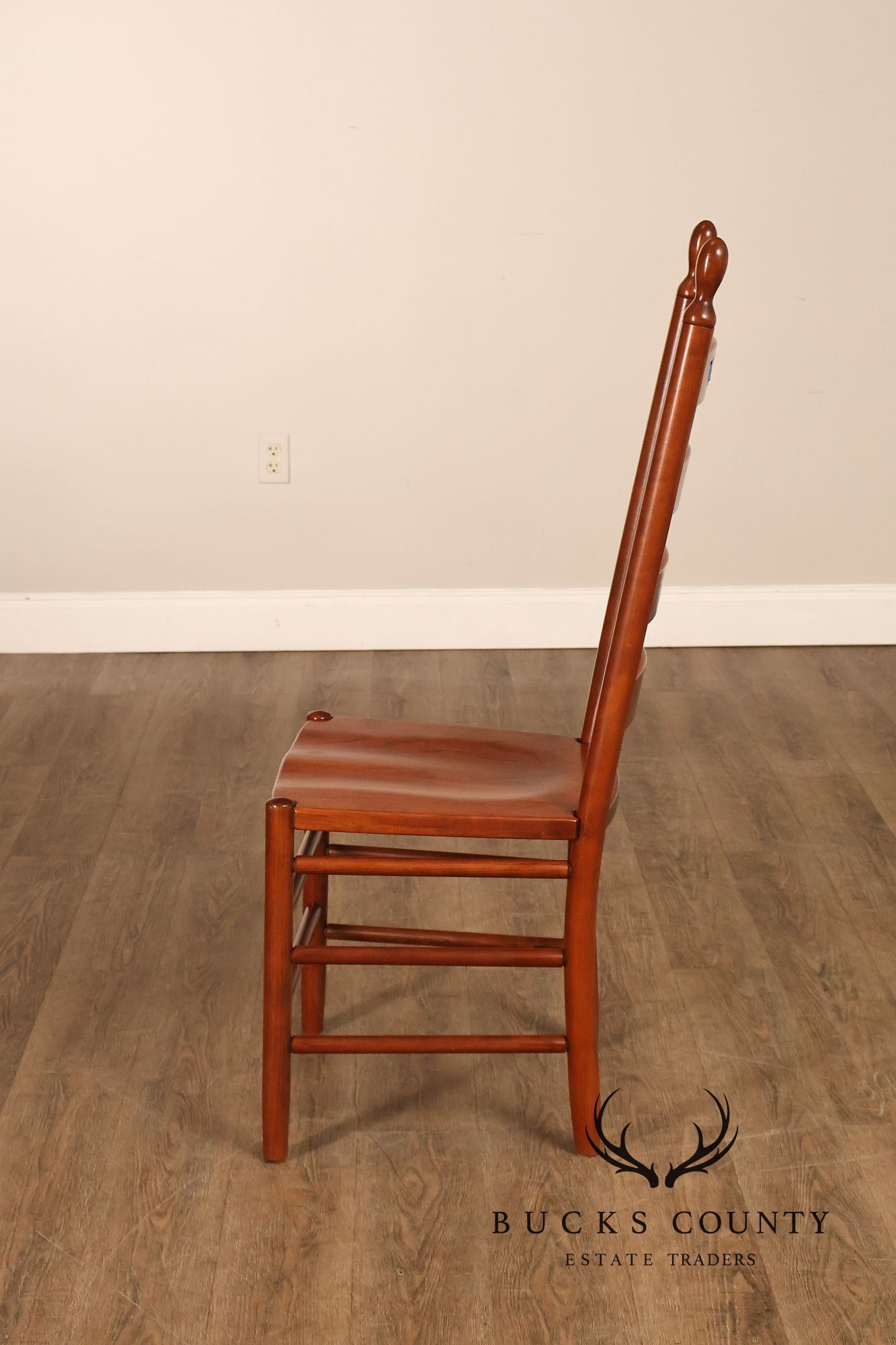 The Keystone Collection Set of Four Solid Cherry Ladder Back Dining Chairs