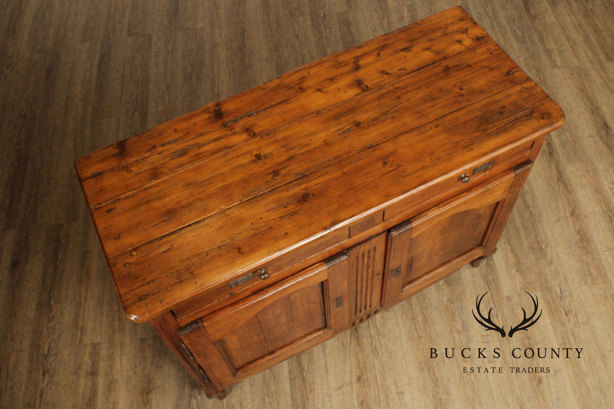 Antique Country French Pine Two Door Sideboard