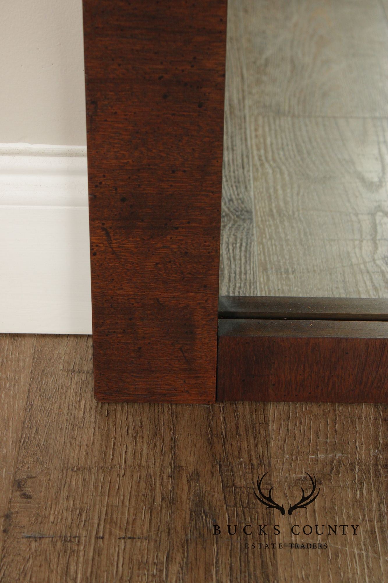 Lane 'Staccato' Brutalist Walnut Wall Mirror