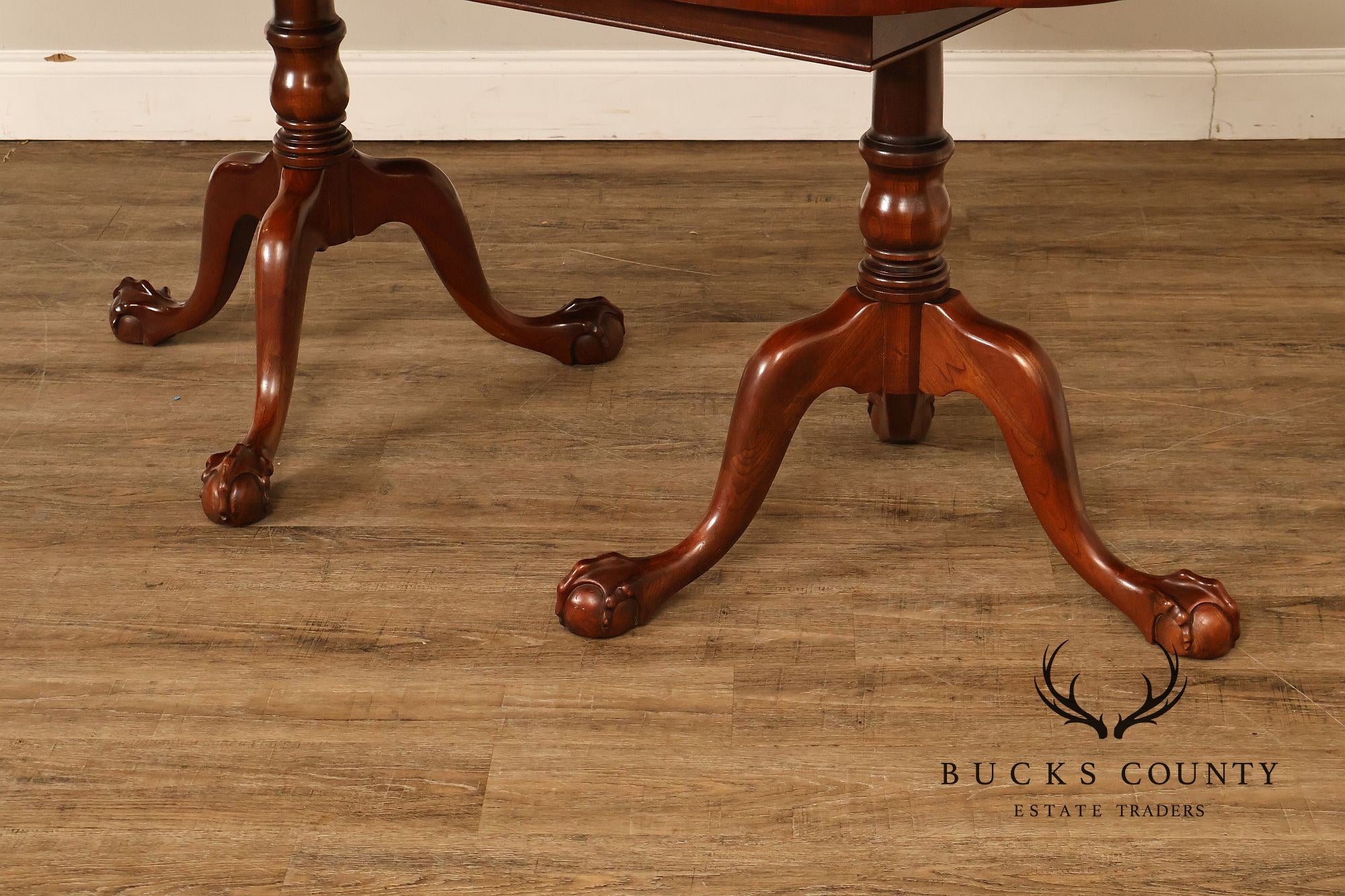 Pennsylvania House Chippendale Style Double Pedestal Dining Table