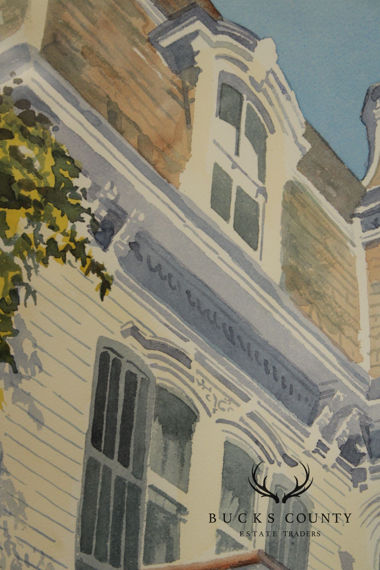 Signed Watercolor Painting, The Mansion Inn, New Hope, PA