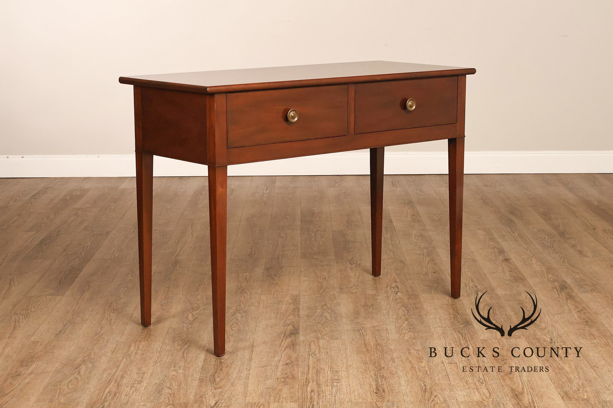 Kittinger Williamsburg Adaptation Mahogany Two Drawer Console Table