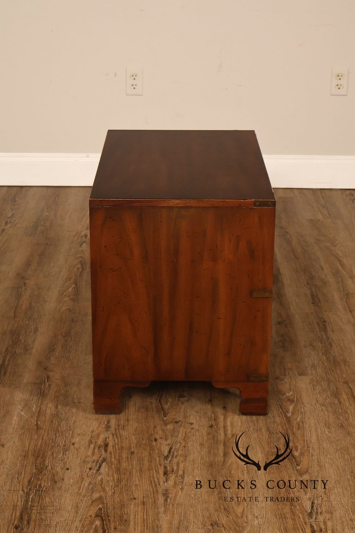 Heritage Campaign Style Walnut Nightstand