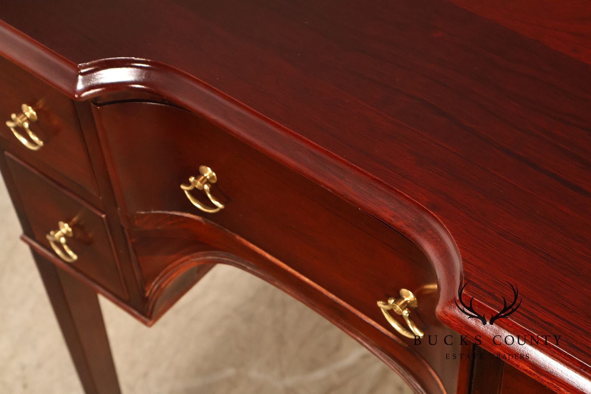 Wellington Hall Mahogany Federal Style Kneehole Console