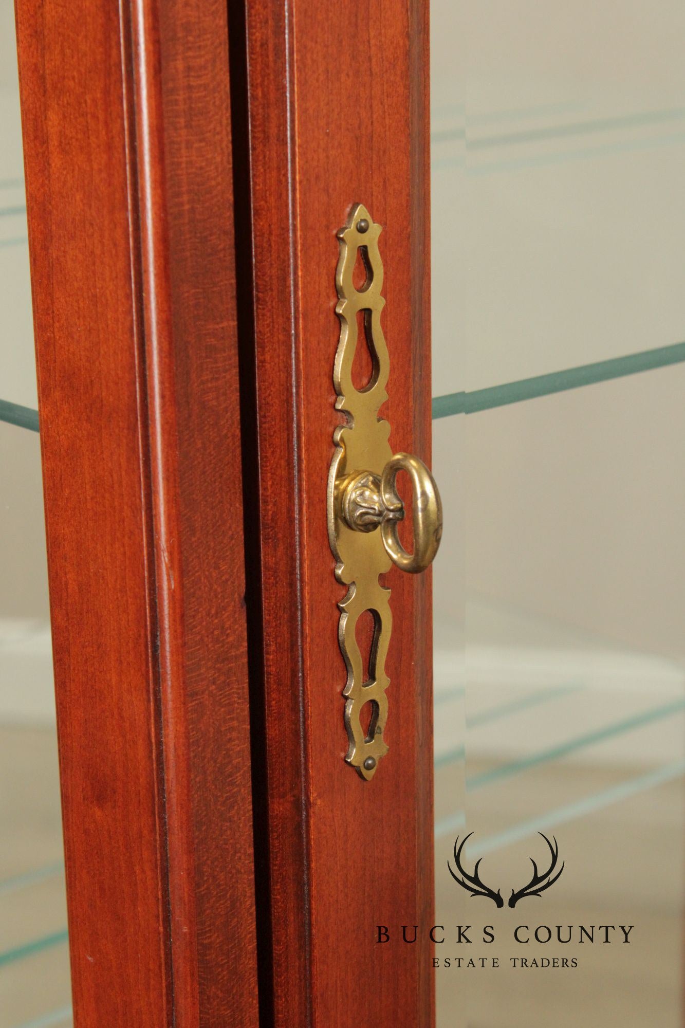 Queen Anne Style Cherry Display Cabinet