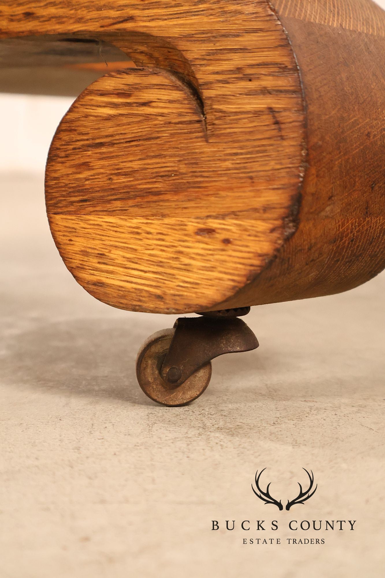 Empire Style Antique Oak Library Table