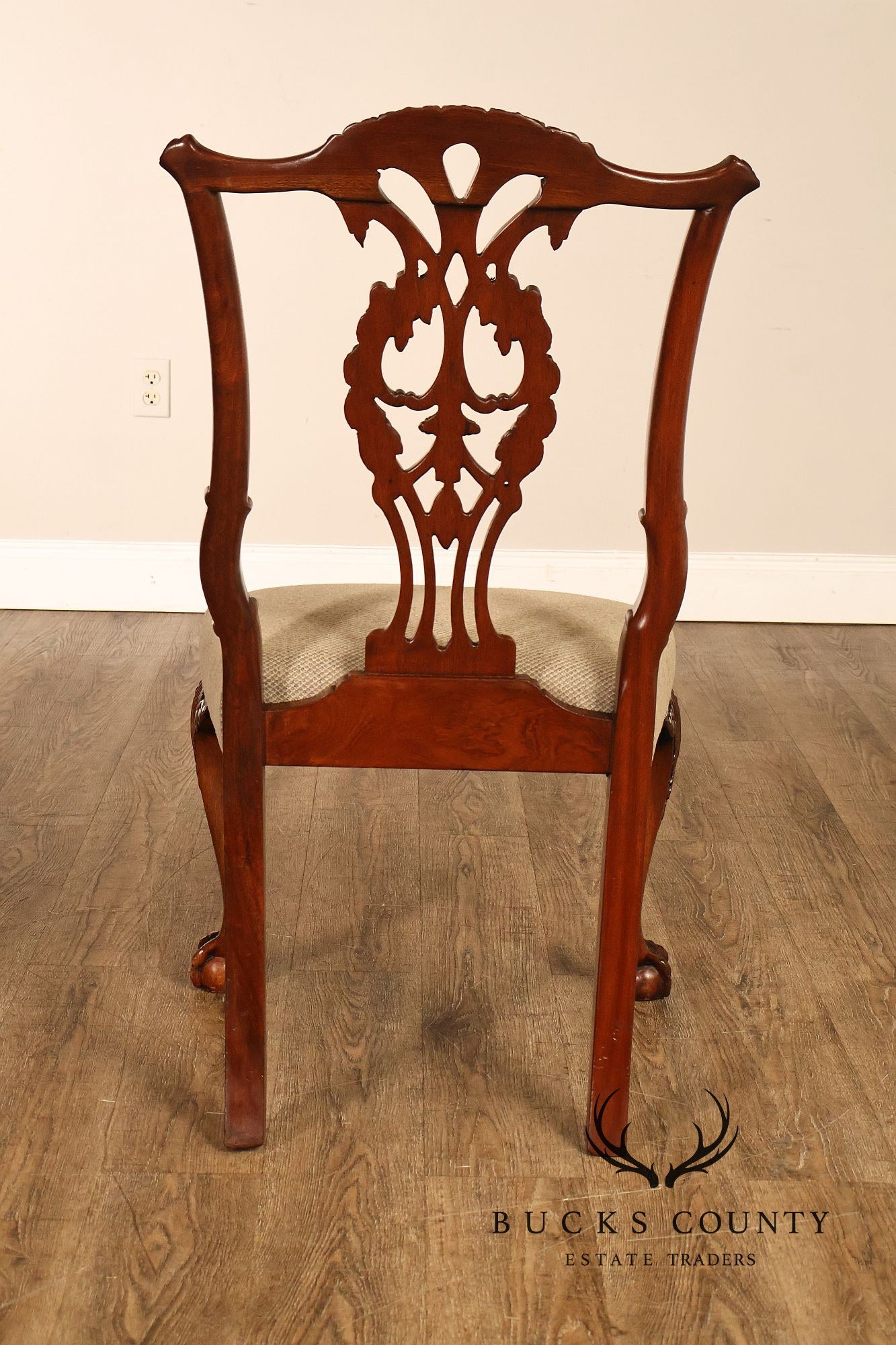 Chippendale Style Set of Eight Carved Mahogany Dining Chairs