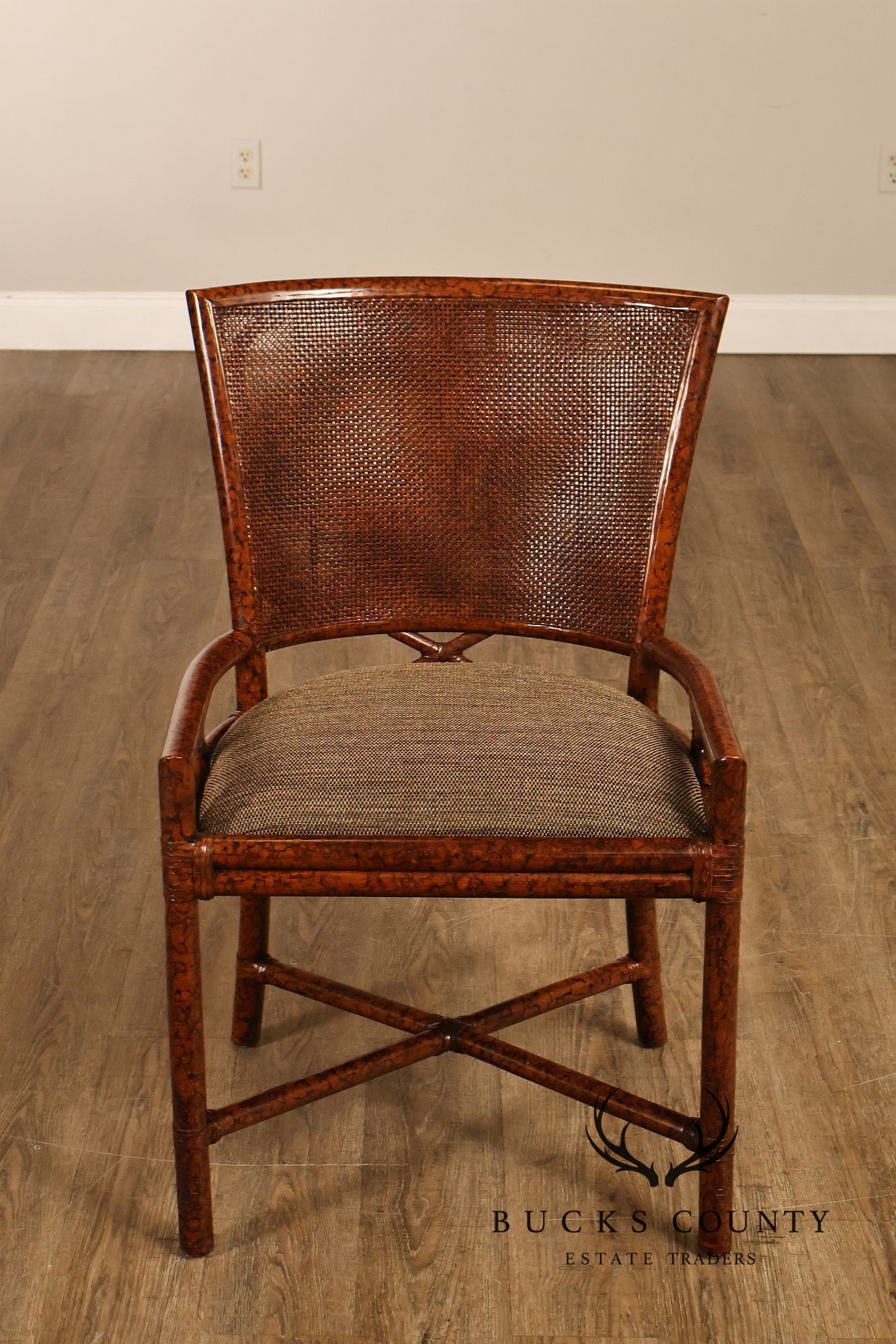 Ficks Reed Set of Four Woven Rattan Dining Chairs