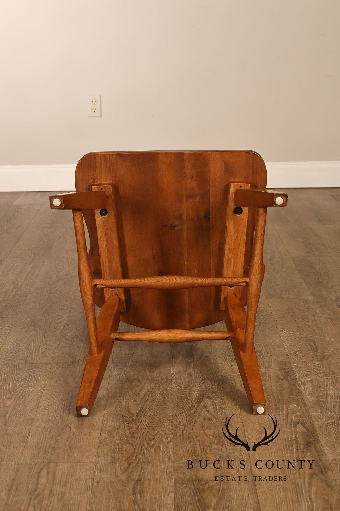 Broyhill Attic Heirlooms Set Of 6 Windsor Style Oak Hoop Back Dining Side Chairs
