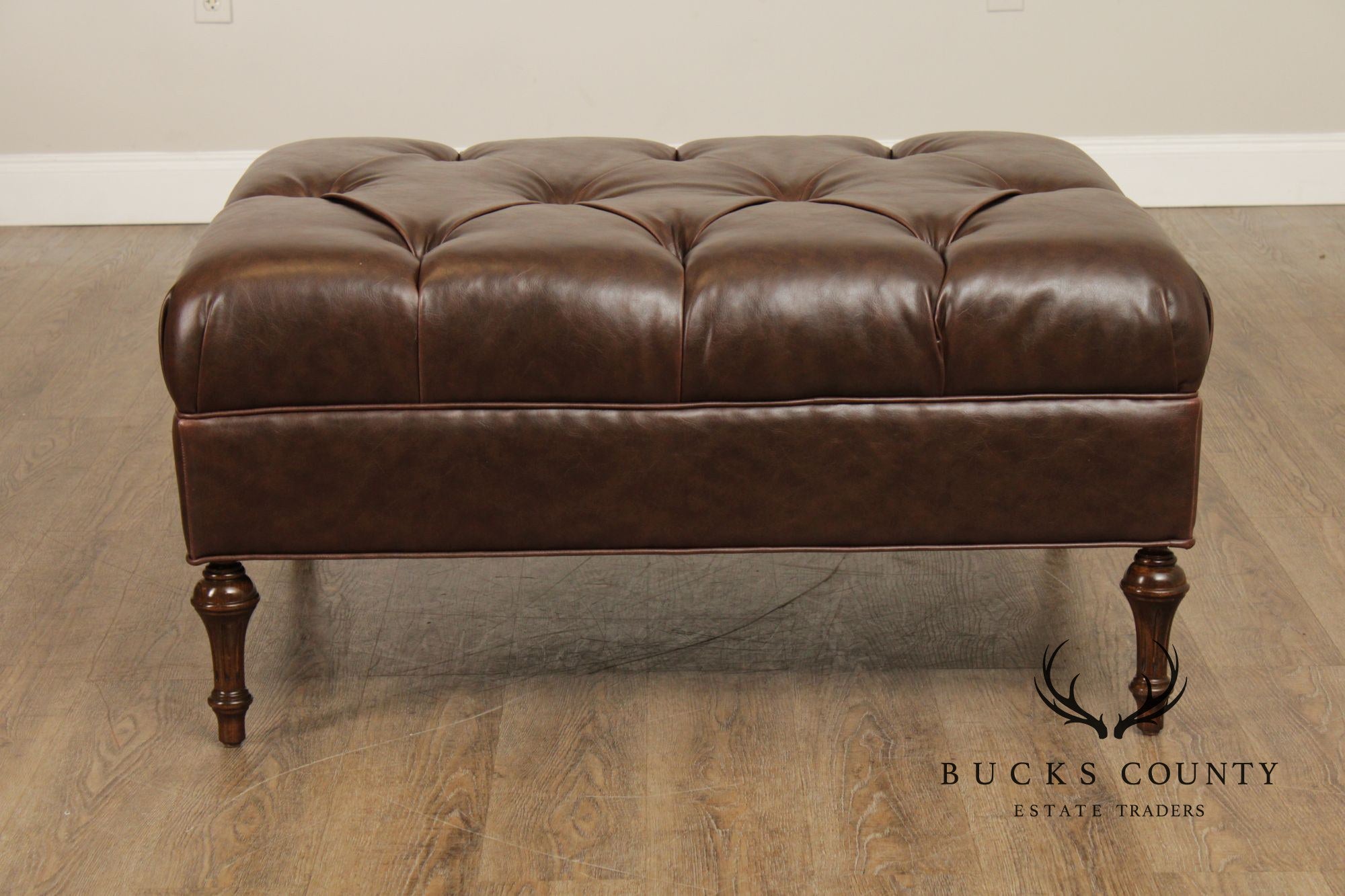 English Traditional Style Tufted Ottoman