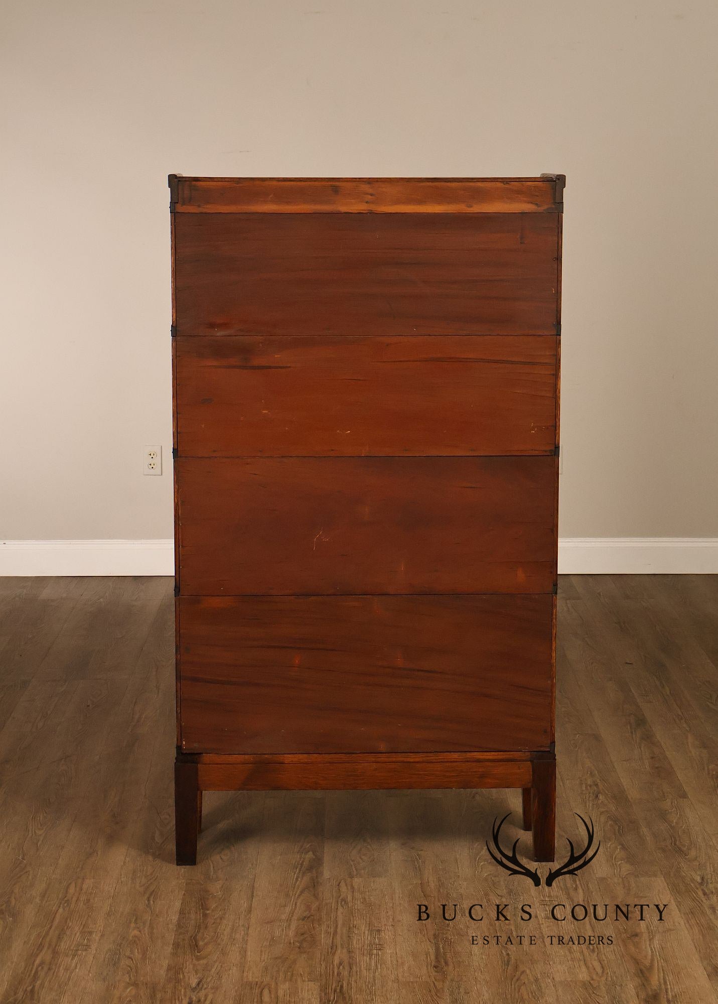 Antique Globe Wernicke Oak Four Stack Barrister Bookcase