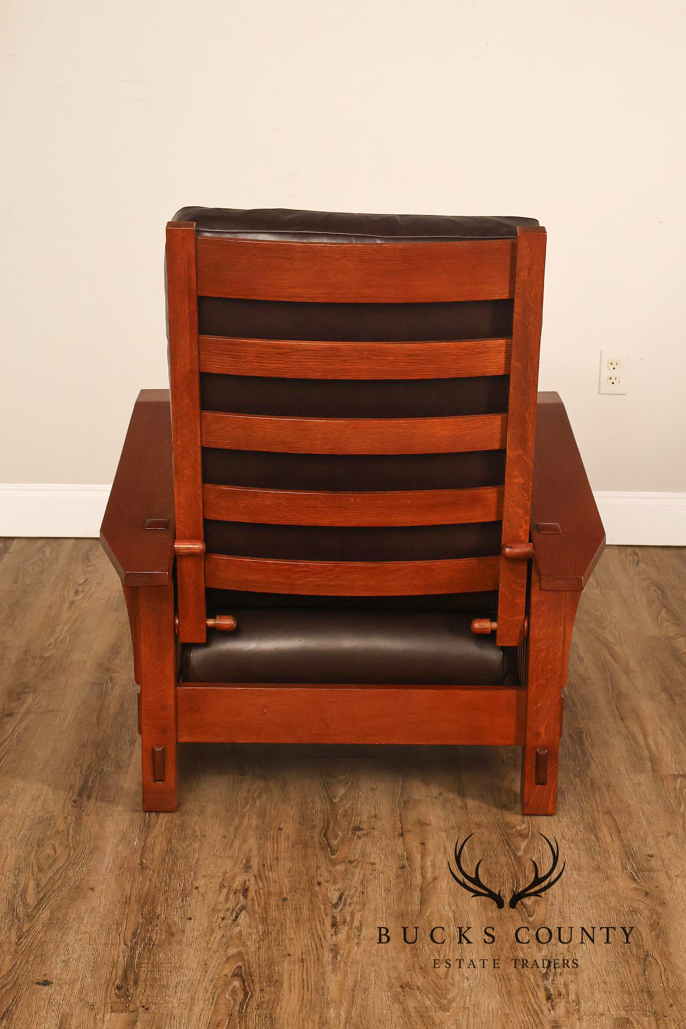 Stickley Mission Collection Oak Bent Arm Morris Chair