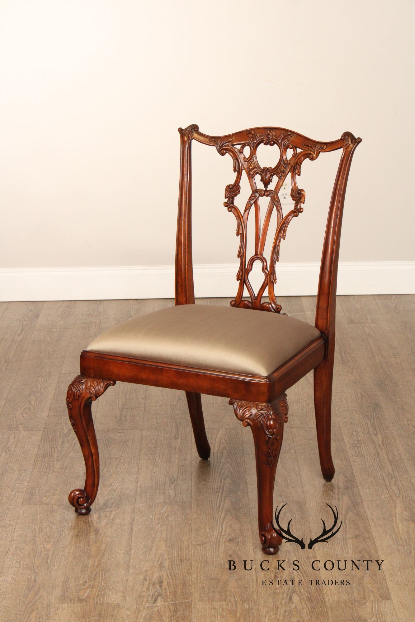 Theodore Alexander Pair of 'Rococo Splendour' Side Dining Chairs