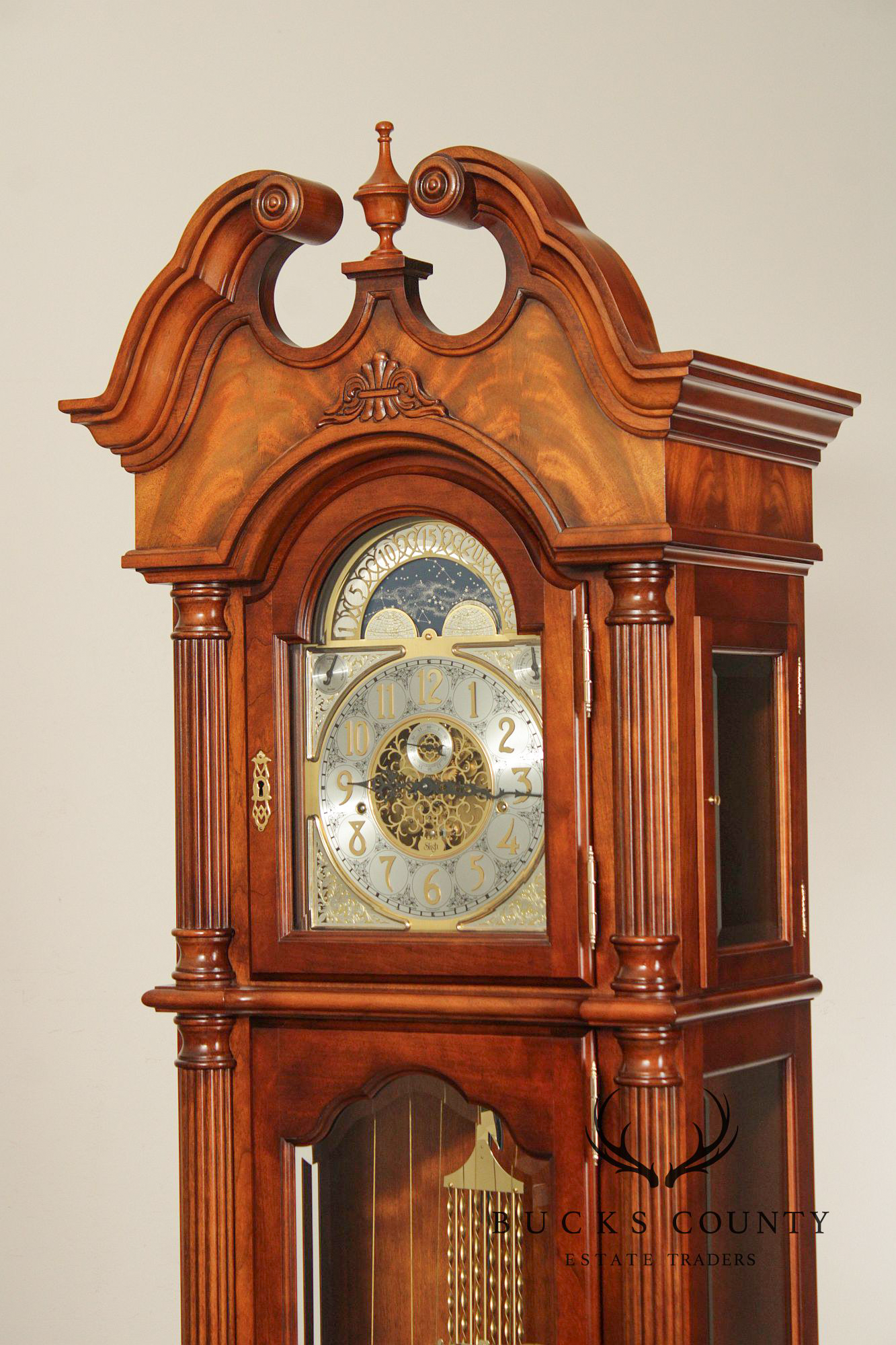 Sligh Georgian Style Mahogany 'Wilton' Grandfather Clock