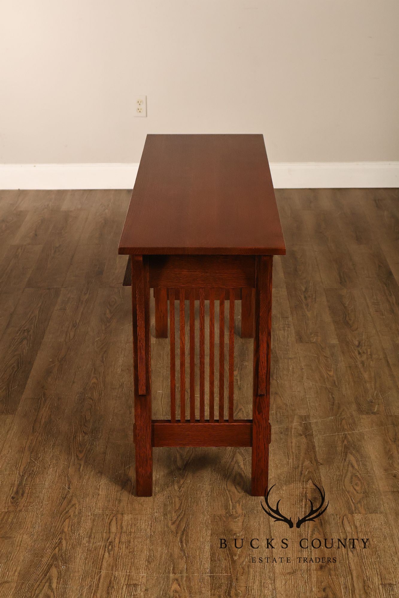 Stickley Mission Collection Oak Two Drawer Sofa Table