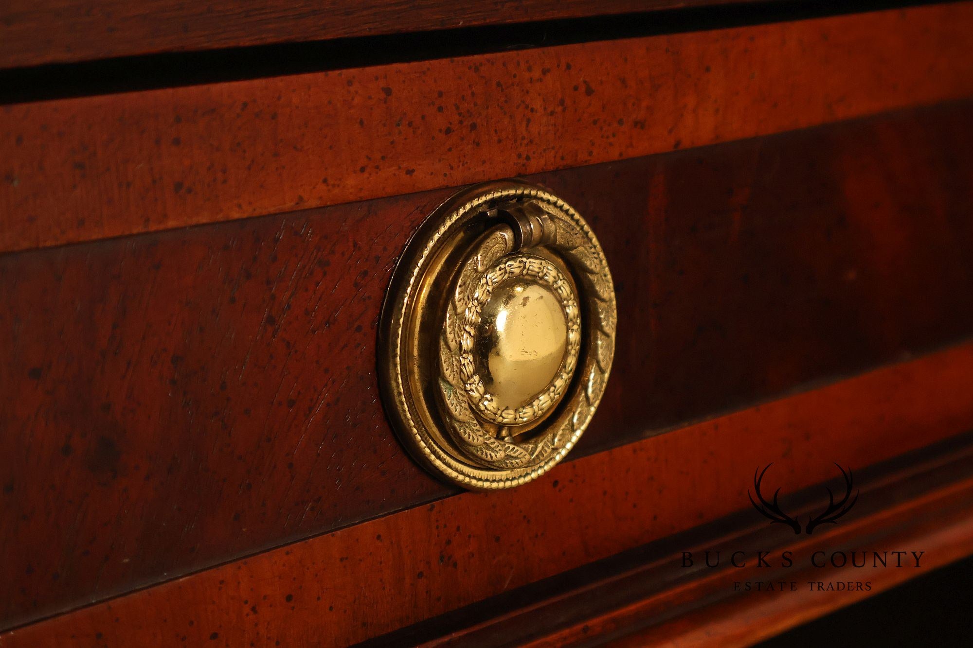 Hekman Federal Style Inlaid Mahogany Executive Desk