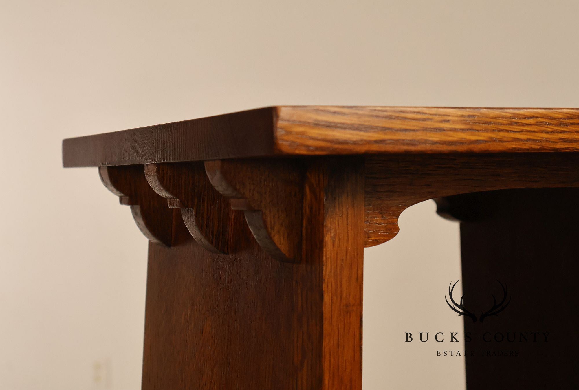 Stickley Mission Collection Oak Tree of Life Pedestal
