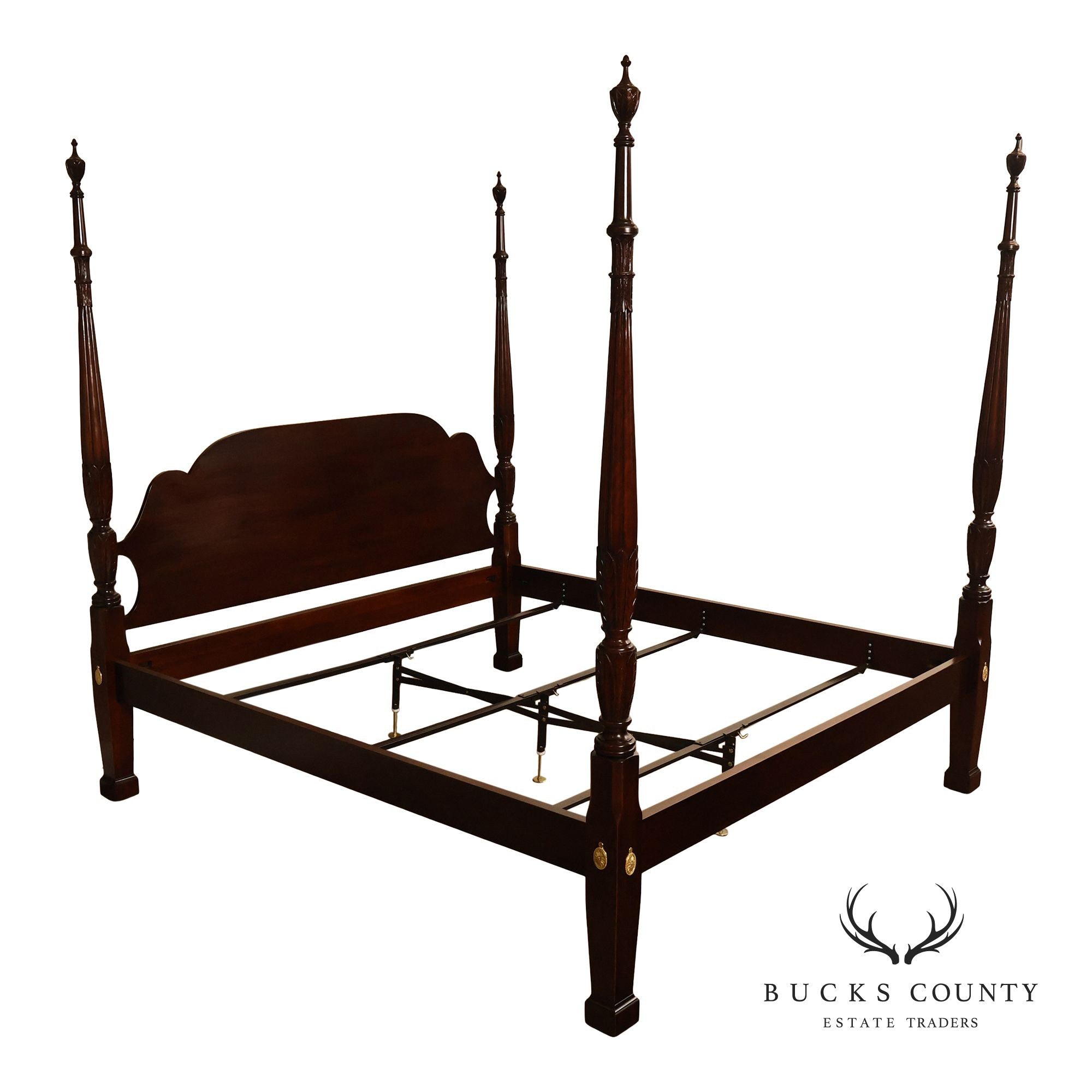 Statton King Size Carved Cherry Poster Bed