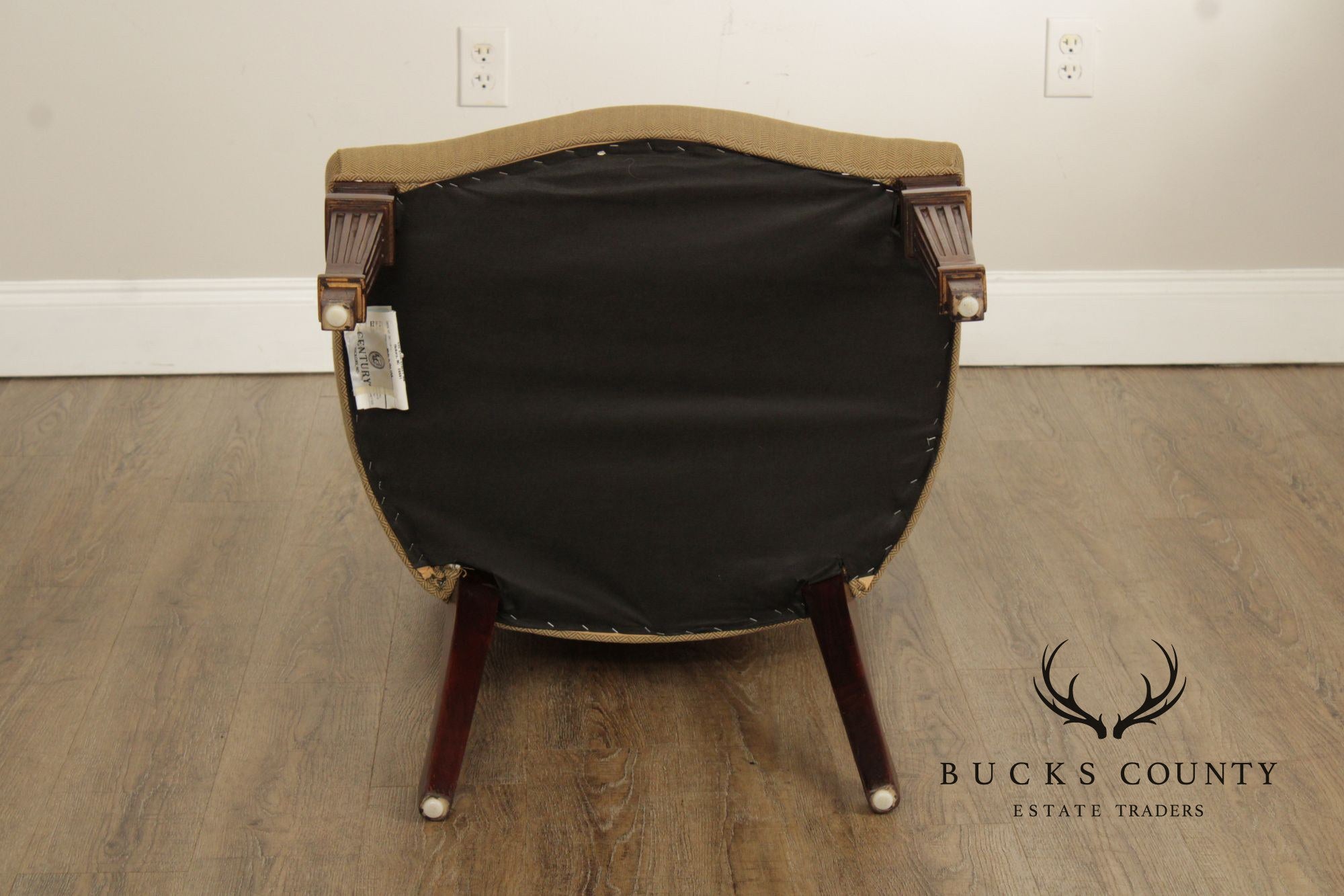 Century Furniture Italian Neoclassical Style Carved Frame Armchair